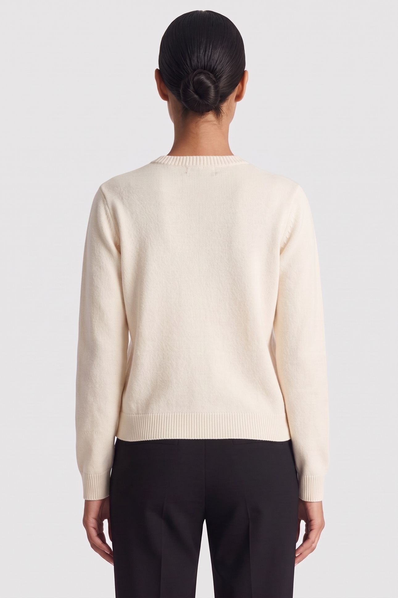 UNISEX SWEATER CREW NECK ECRU 5