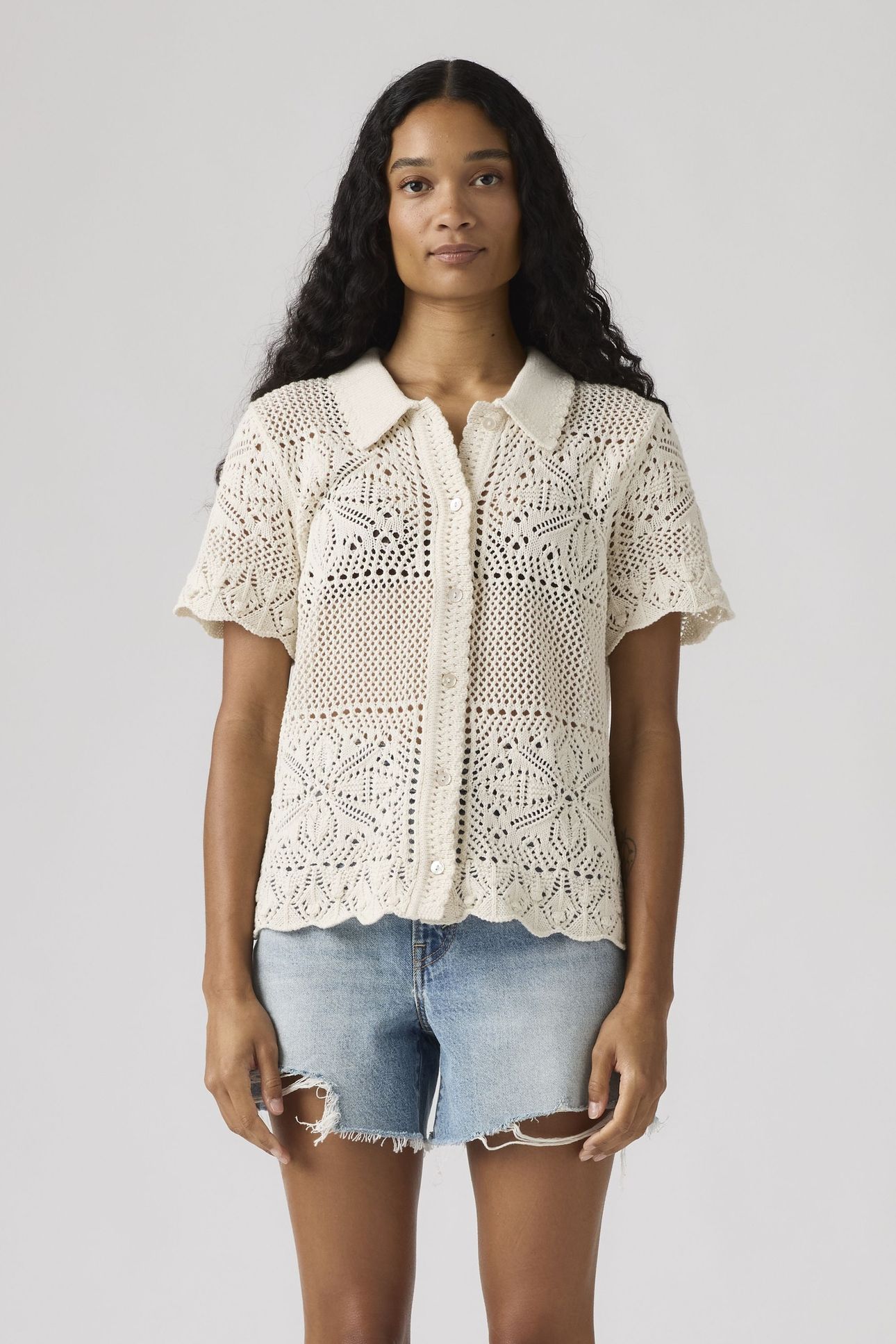 SUSANNA FLORAL CROCHET SHIRT 2