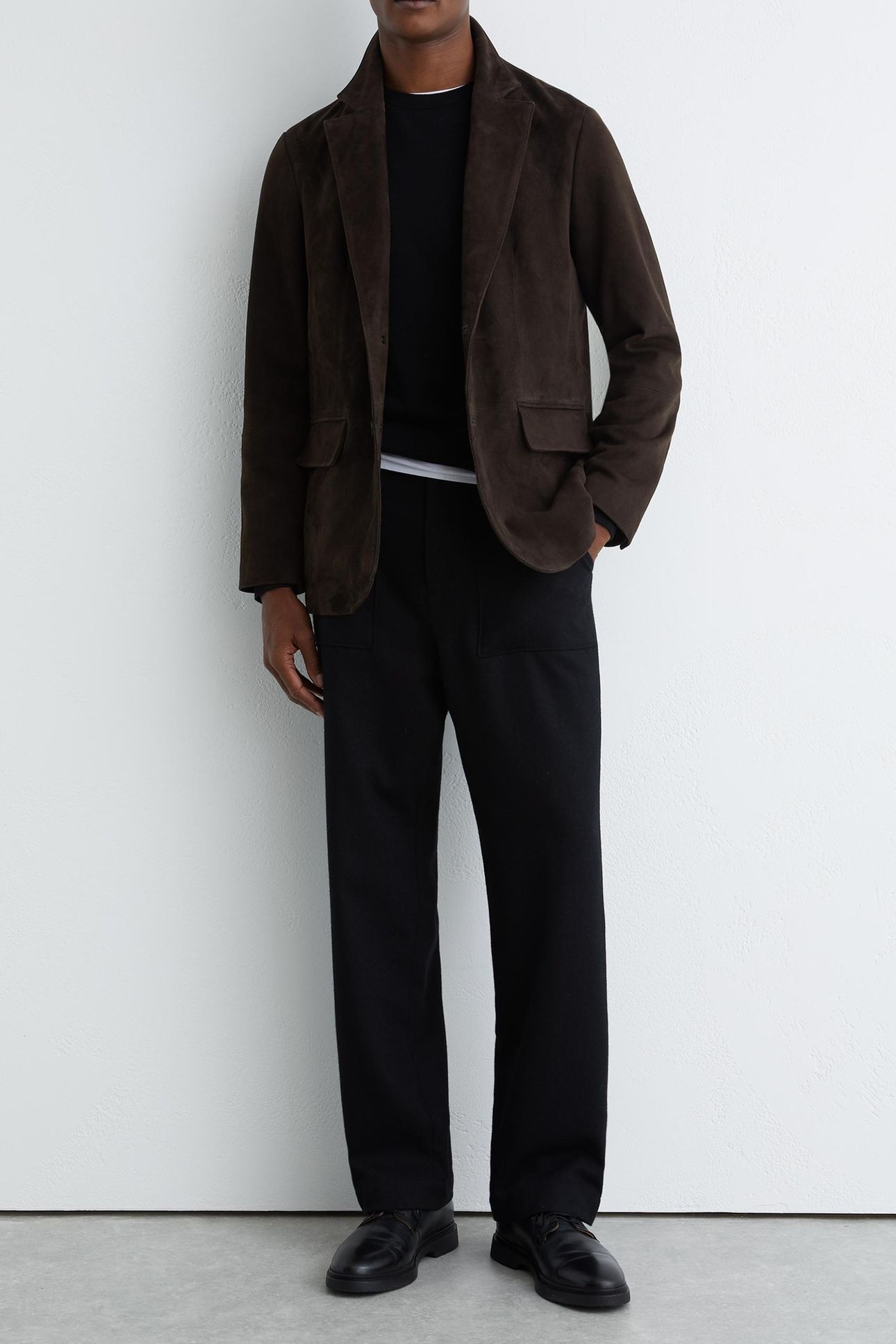 SUEDE BLAZER CHOCOLATE BROWN 2