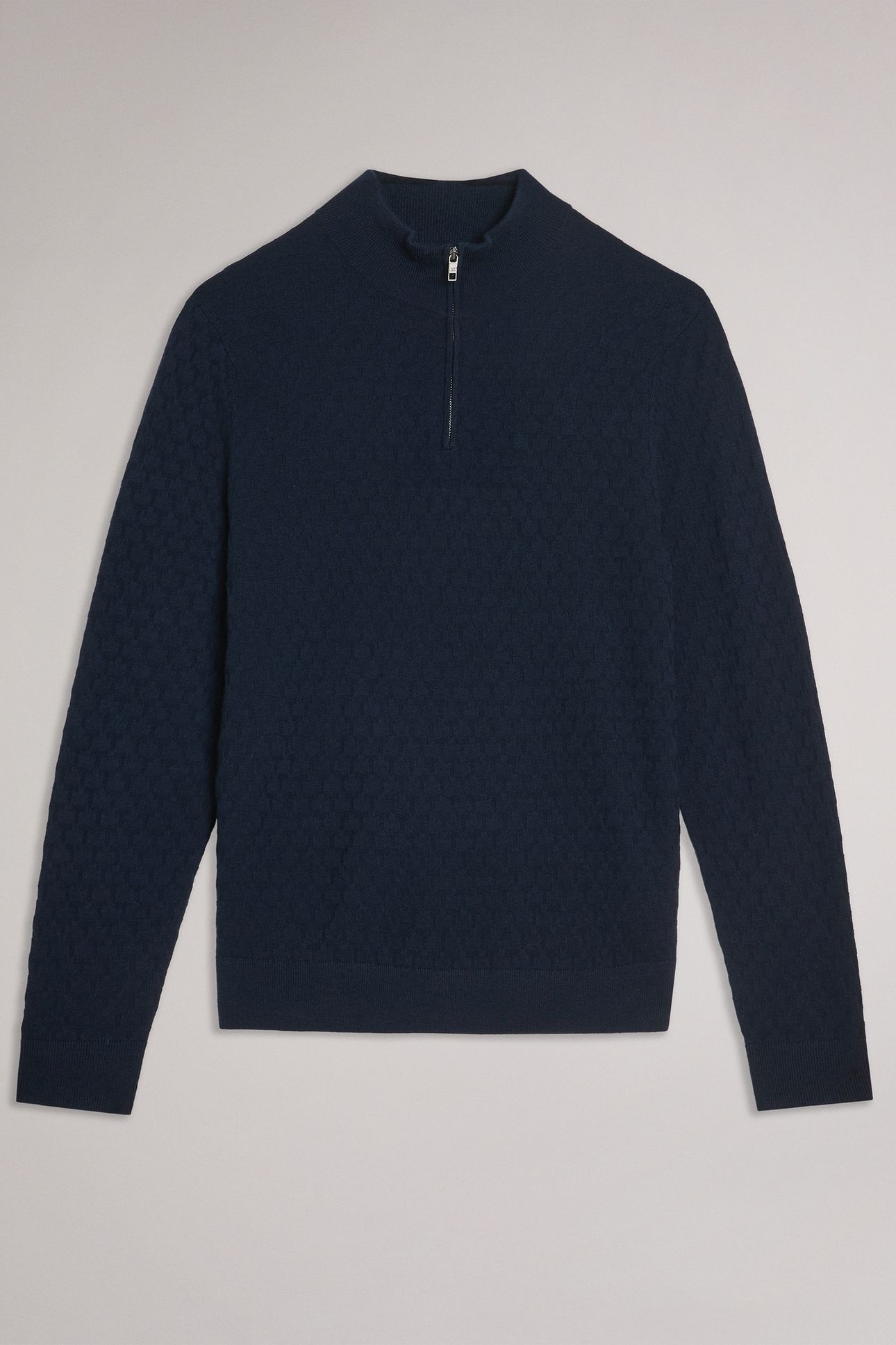 KURNLE LS T STITCH KNITTED HALF ZIP NAVY 4