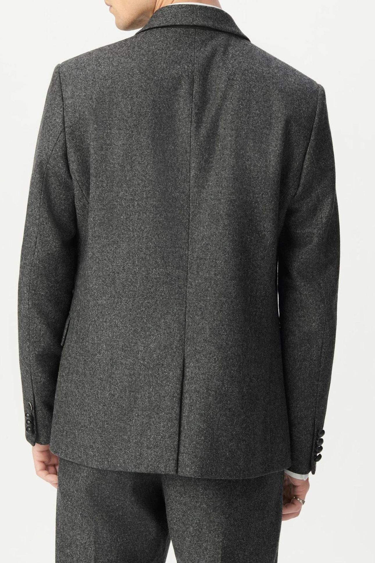 DARK HEATHER GREY TWEED-LOOK SUIT JACKET 2
