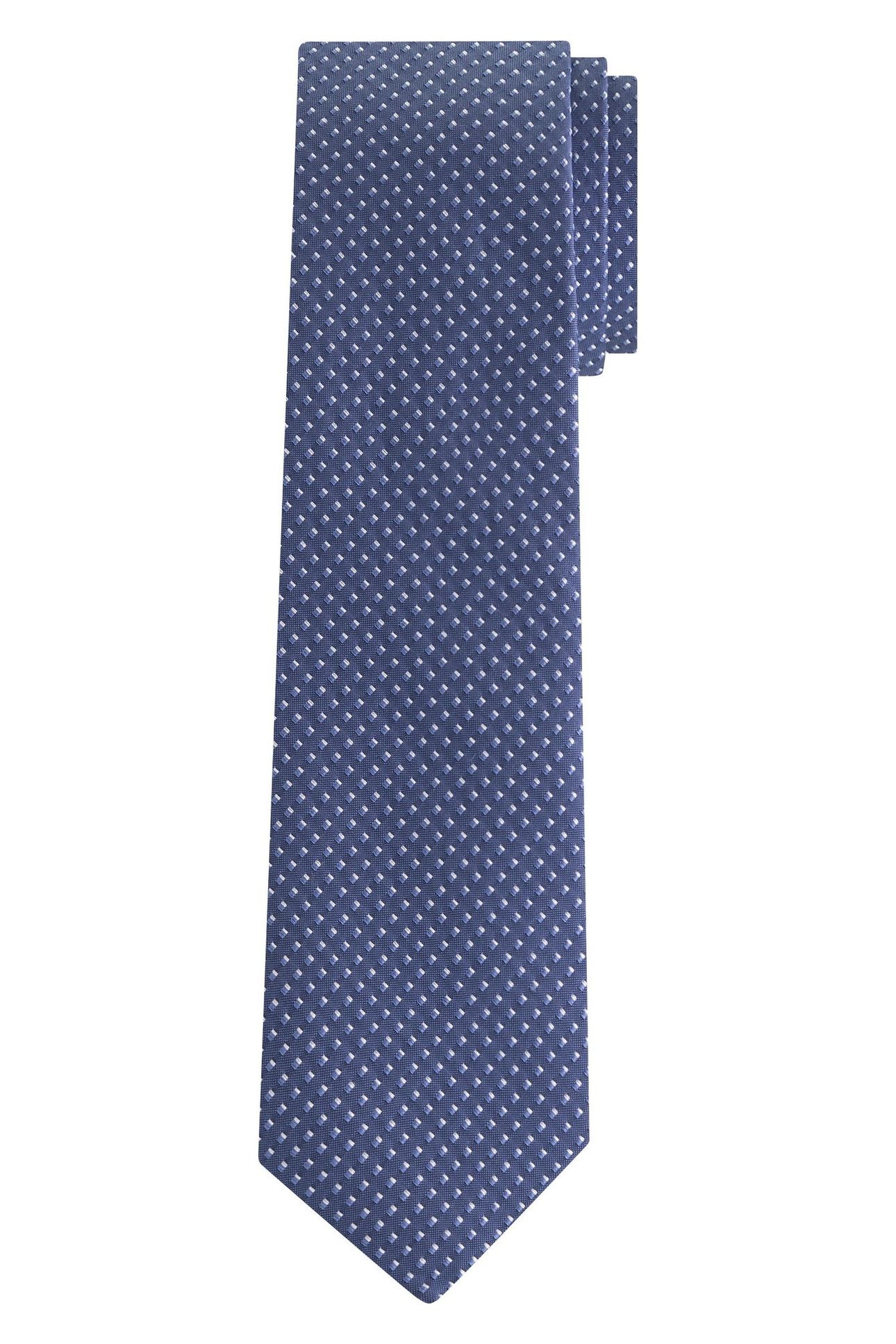 2 TONES SQUARE SILK TIE BLUE ICE 1