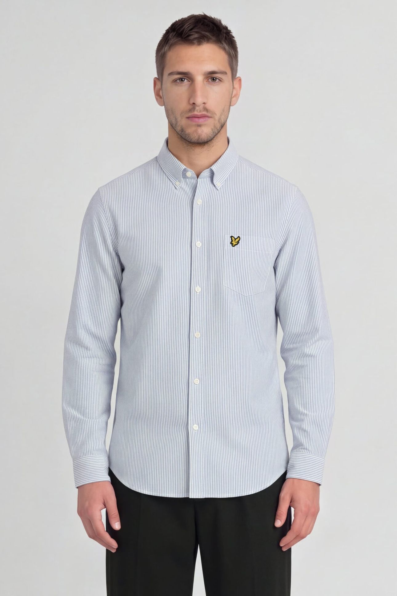 STRIPE OXFORD SHIRT EVERGLADE/WHITE 1