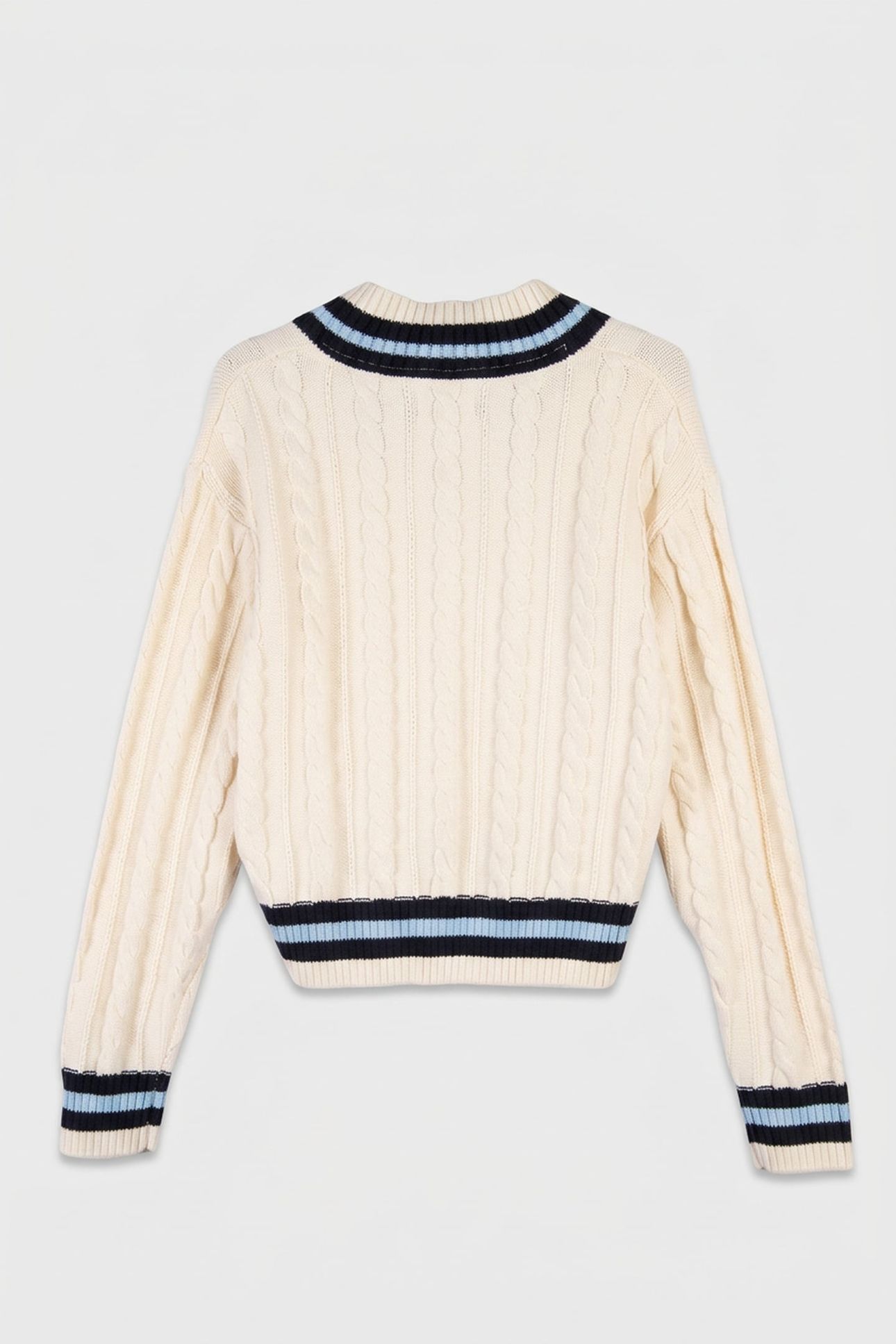 TEEN GIRLS CABLE KNIT CRICKET JUMPER CREAM 3