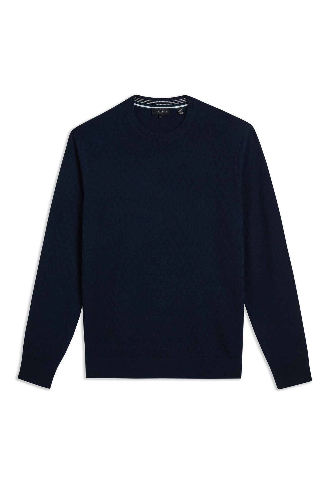 DARTELL LS REGULAR T STITCHED CREW NECK NAVY 3