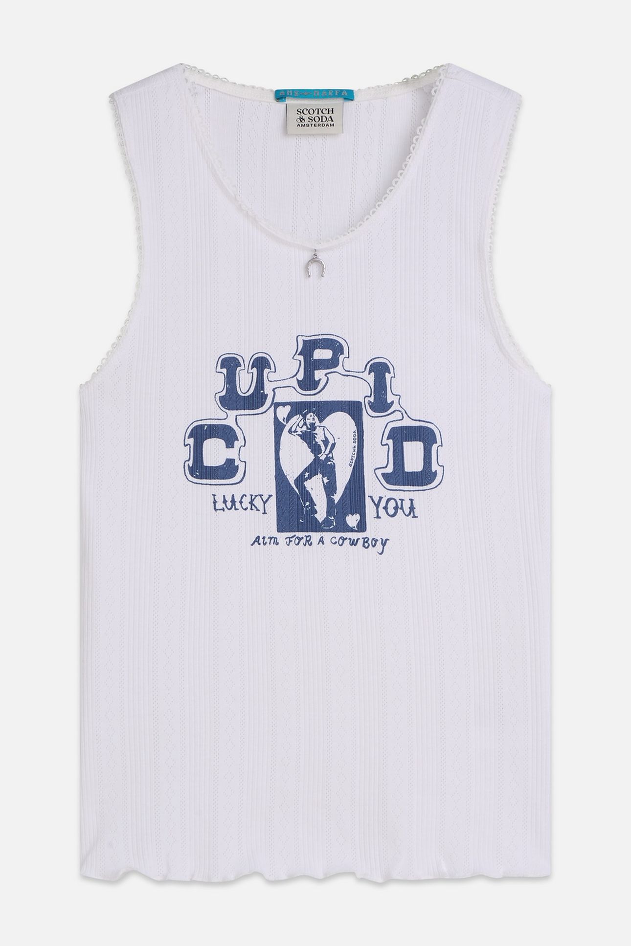 POINTELLE JERSEY ARTWORK TANK BRIGHT WHITE 1