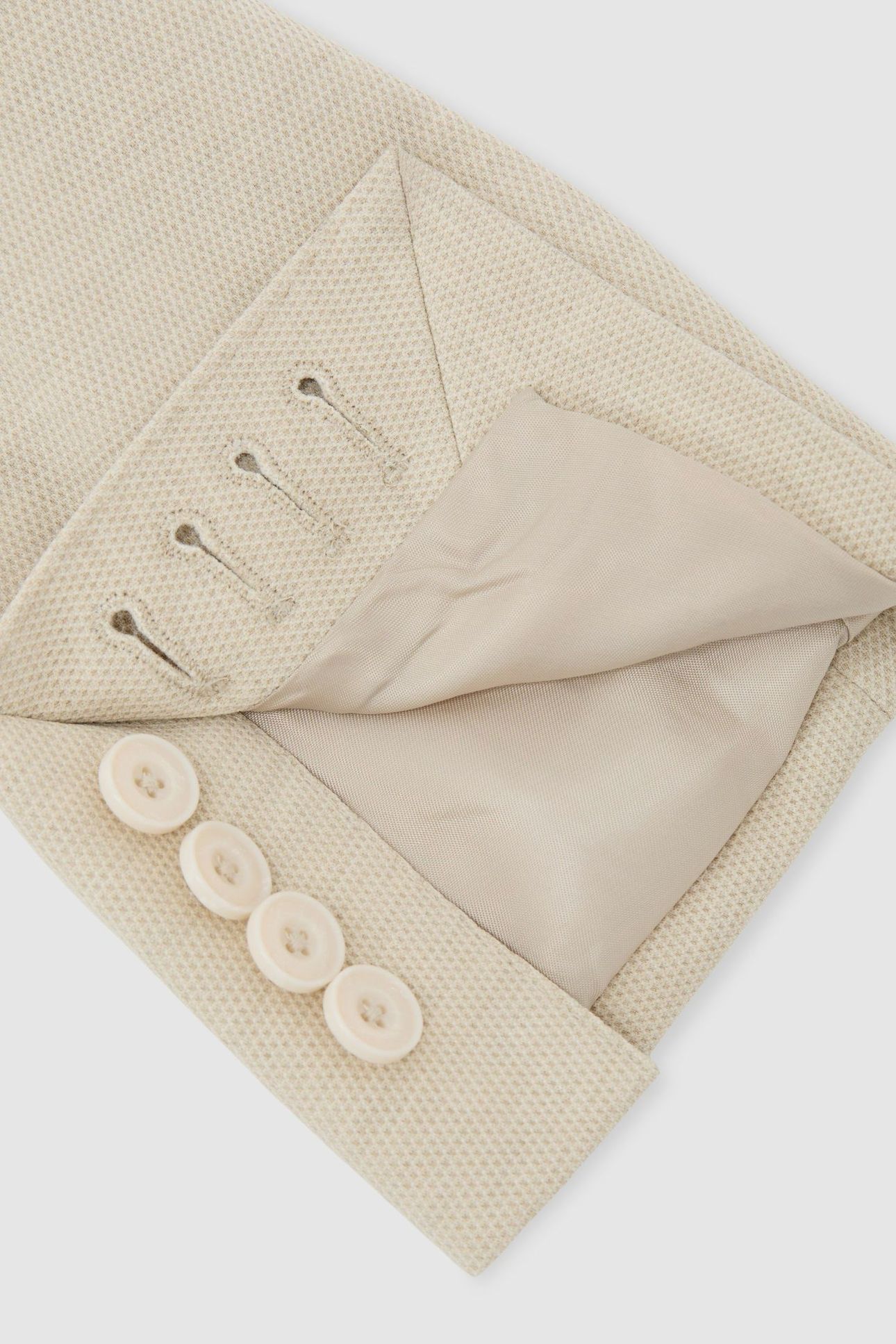 SB 2B NOTCH TEXTURED JERSEY BLAZER STONE 7