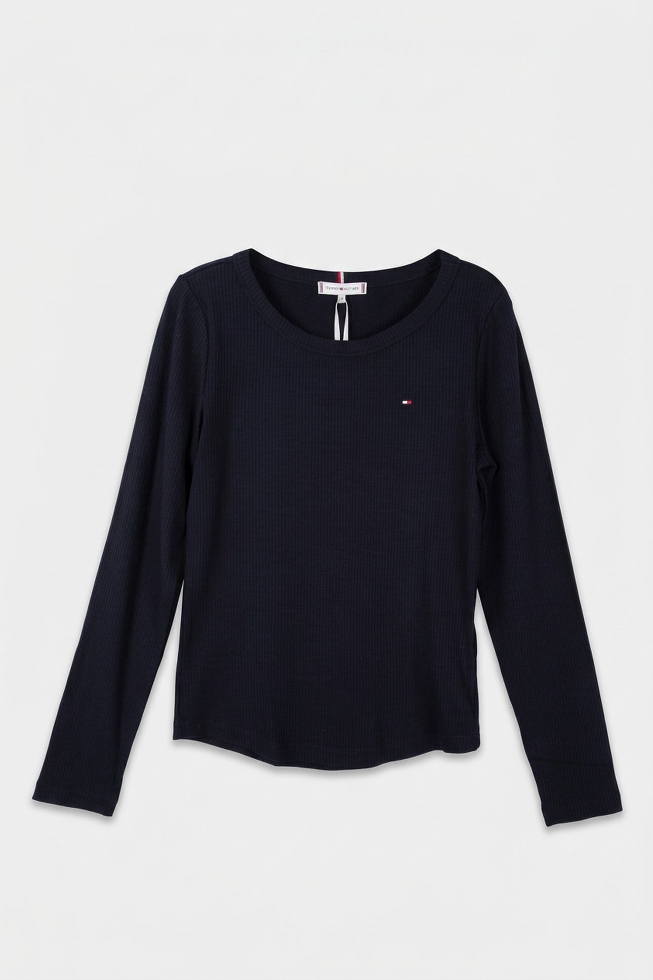 SLIM 5X2 RIB O-NECK LS DESERT SKY 3