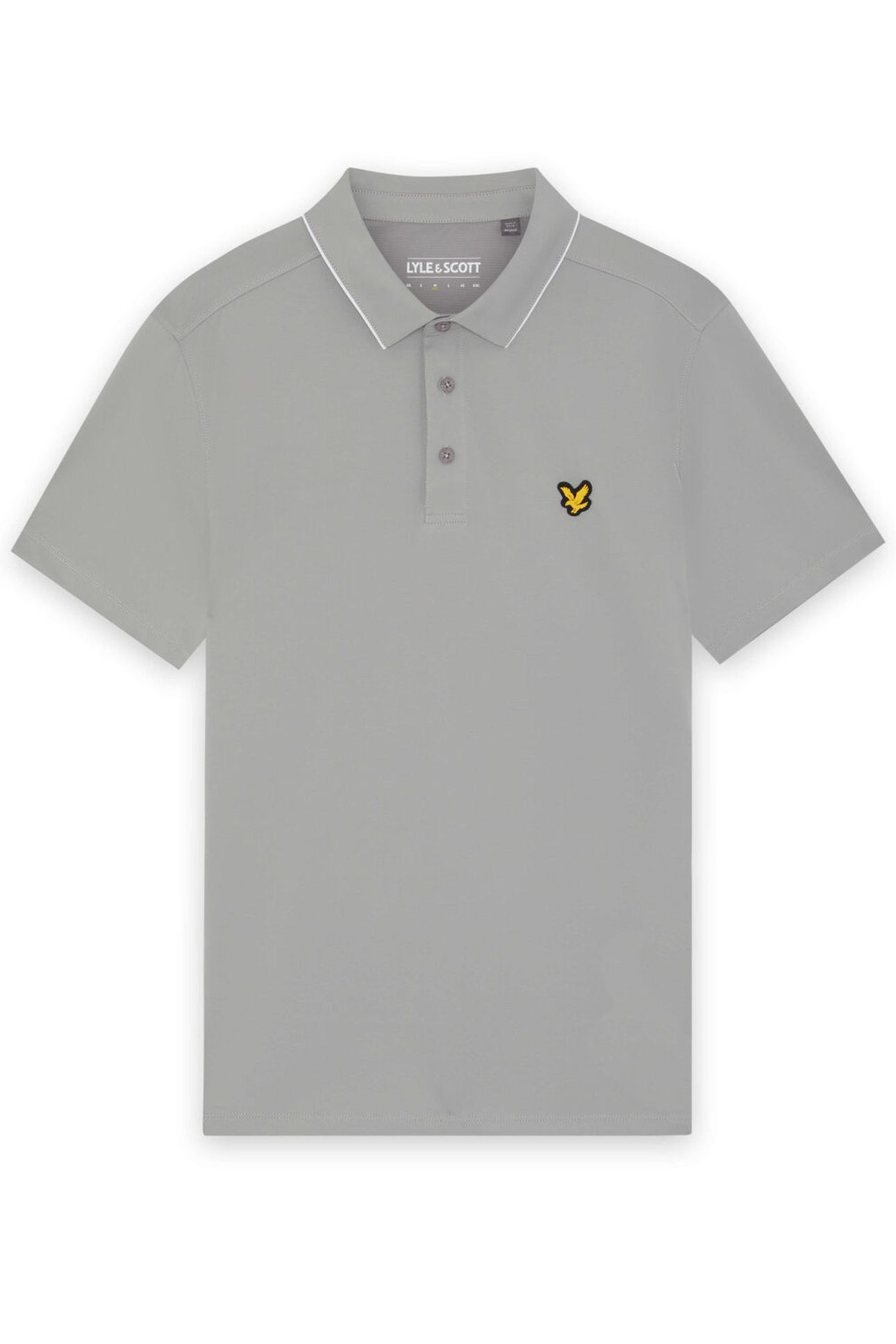 GOLF CONTRAST COLLAR POLO ULTIMATE GREY 4