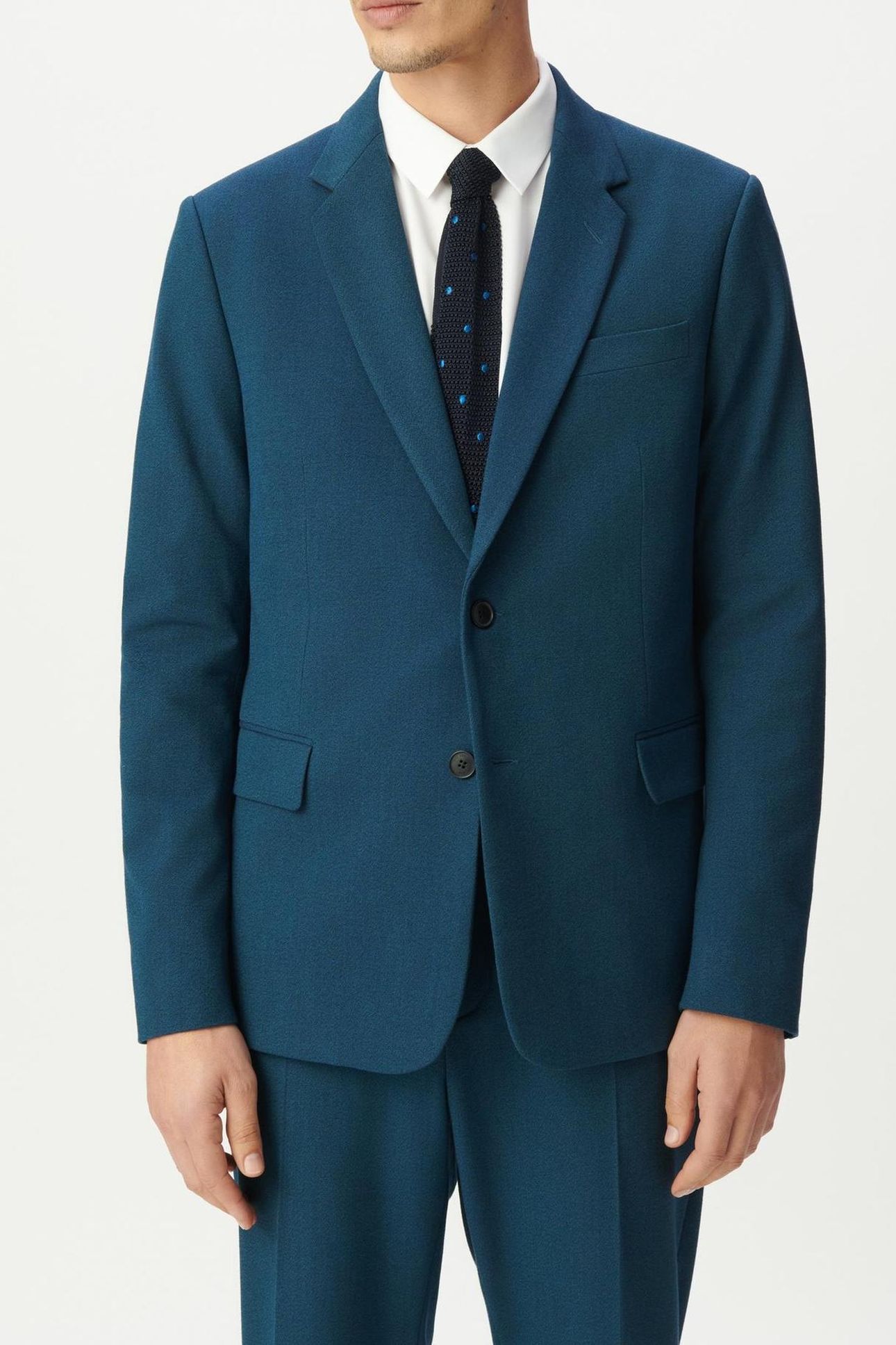BLUE SEMI-PLAIN SUIT JACKET 1