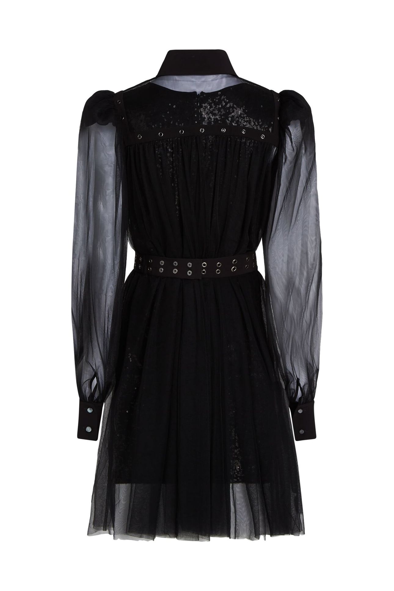 MATERIAL MIX FASHION DRESS BLACK 7