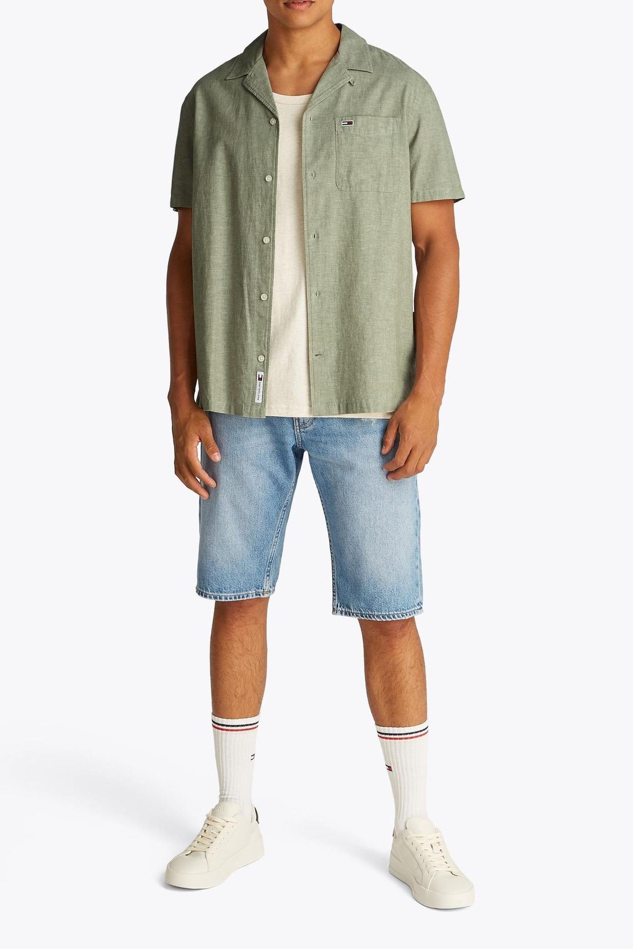 TJM LINEN BLEND CAMP ARUBA GREEN 3