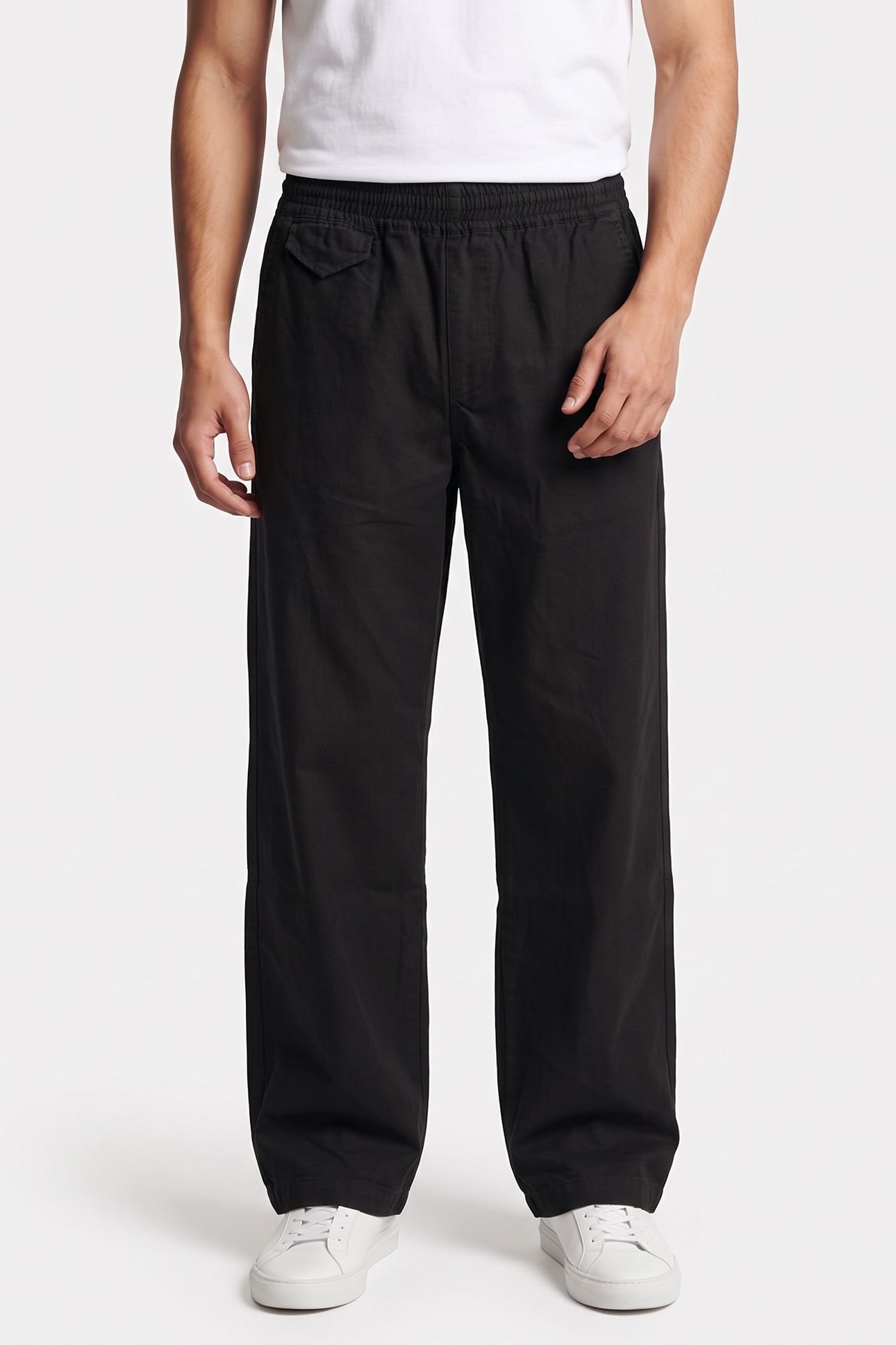 UNISEX PAJAMA TROUSERS FAUX BLACK 4