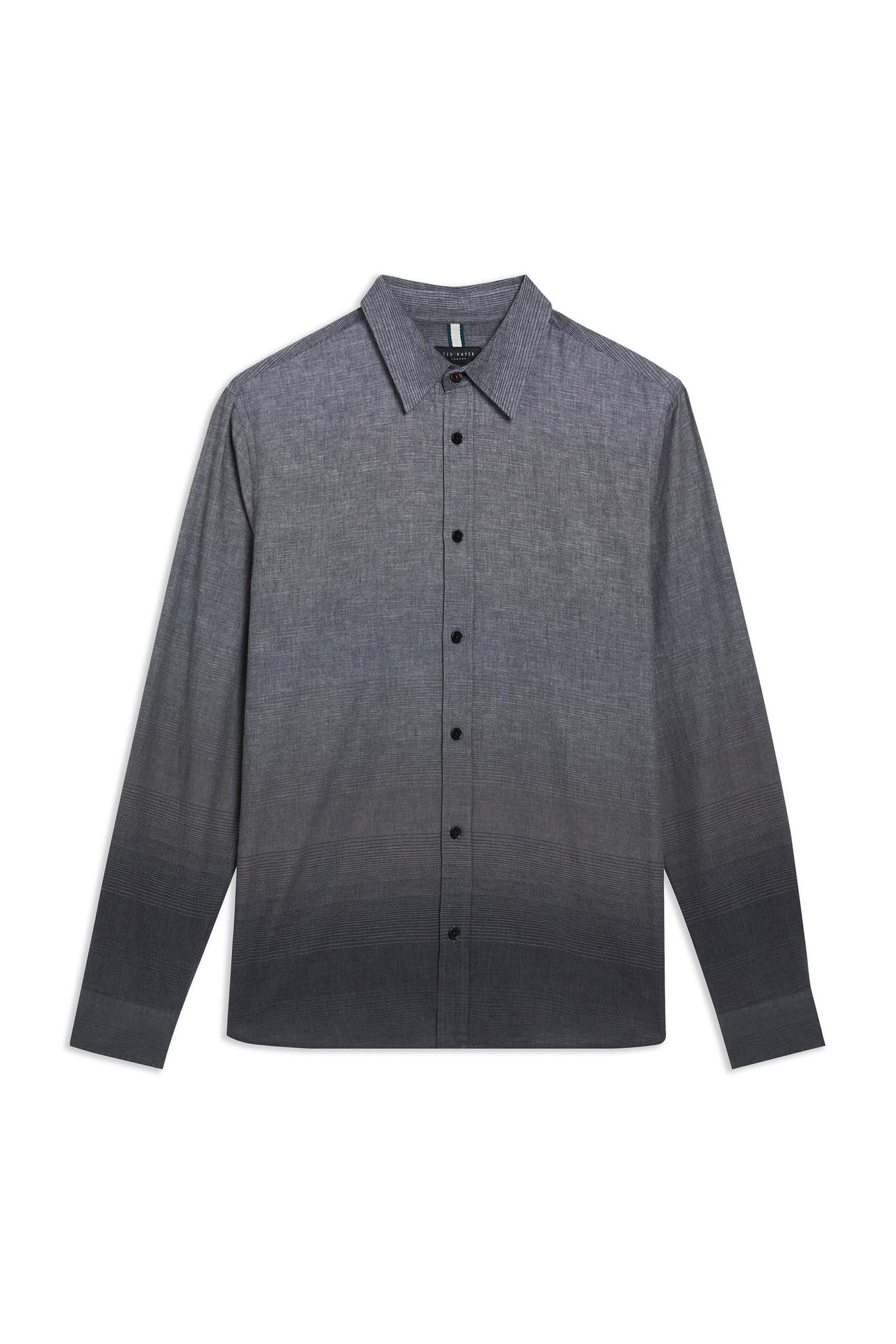 ACKLEY LS REGULAR OMBRE PRINT SHIRT BLACK 3
