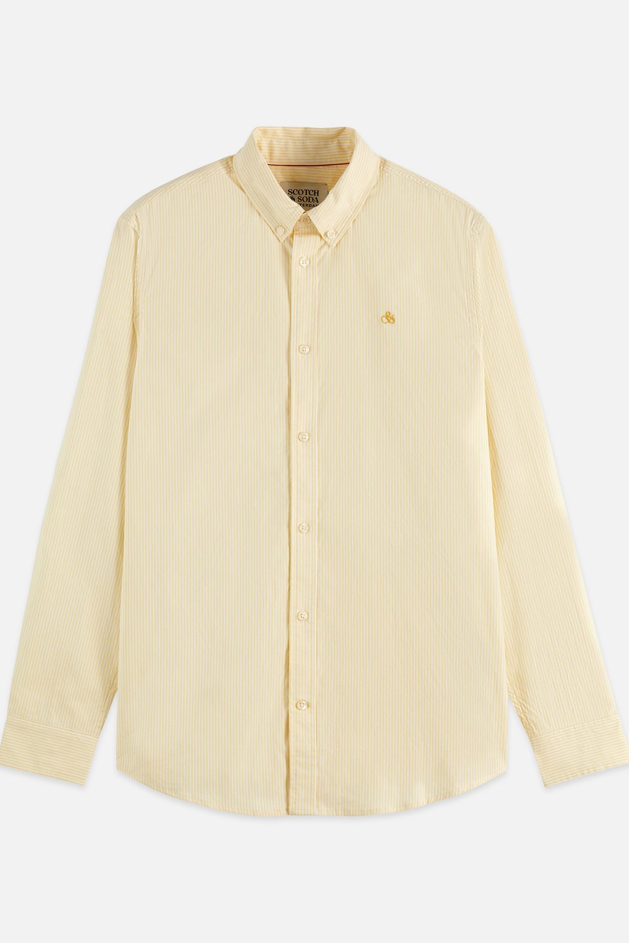 SEASONAL CORE STRIPED OXFORD REGULAR-FIT SHIRT BRIGHT YELLOW 1