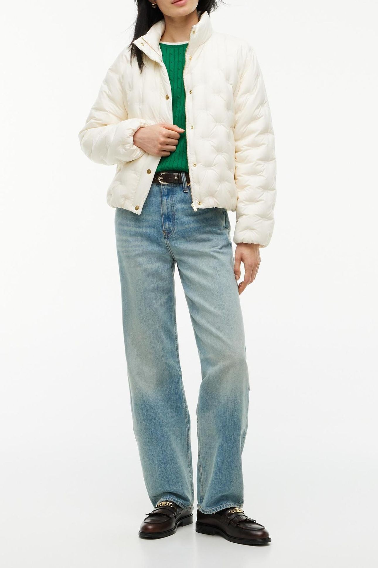 LIGHTWEIGHT DOWN FLAG QUILTED JACKET YELLOW 3