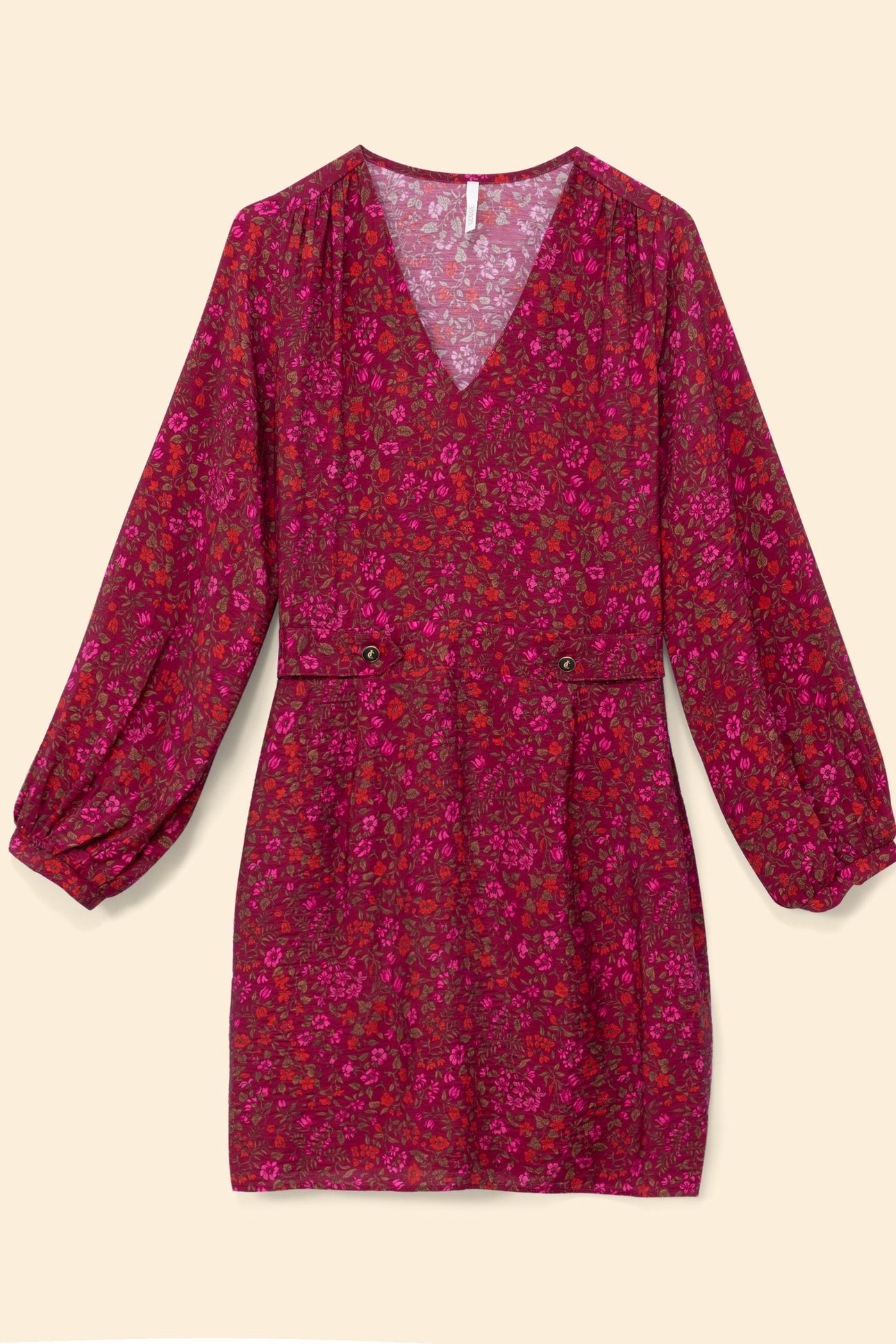 PINK DRESS WITH FLORAL PRINT 4