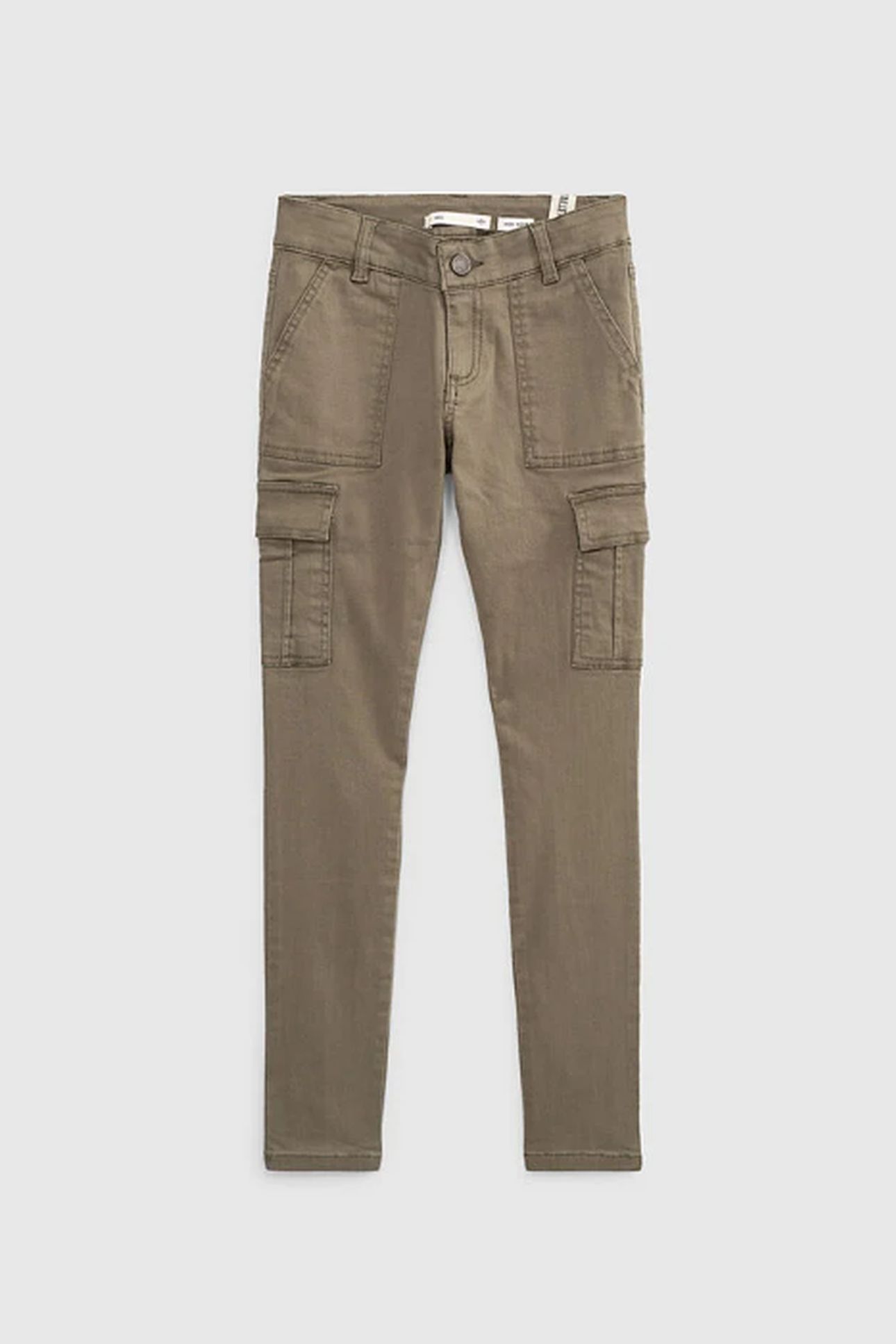 GIRLS’ KHAKI HIGH.WAISTED COMBAT TROUSERS 2