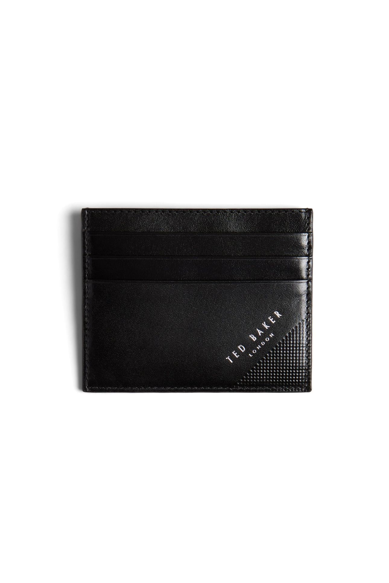 MXW RAFFLE EMBOSSED CORNER LEATHER CARDHOLDER BLACK 1