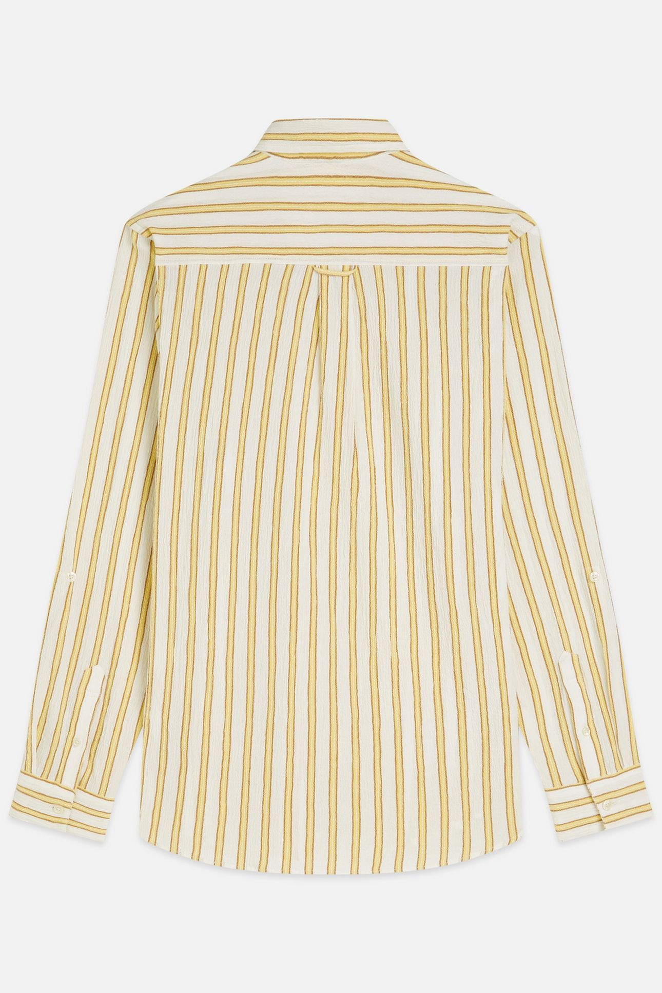 STRIPED CRINKLE STRUCTURE REGULARFIT SHIRT MED YELLOW 2
