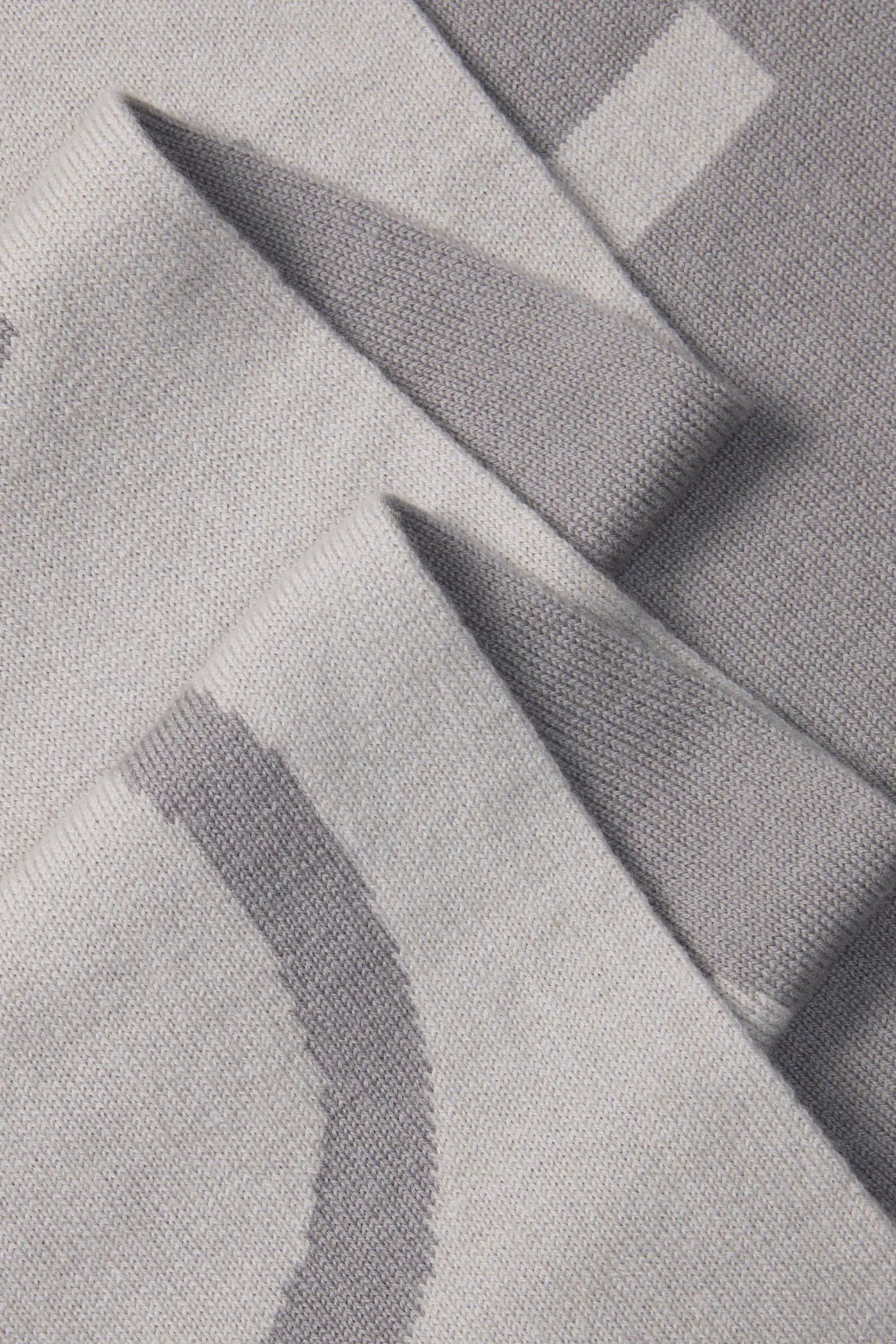 BOLD LOGO 2-TONE WOOL SCARF QUIET GRAY/CHISELED STONE 2