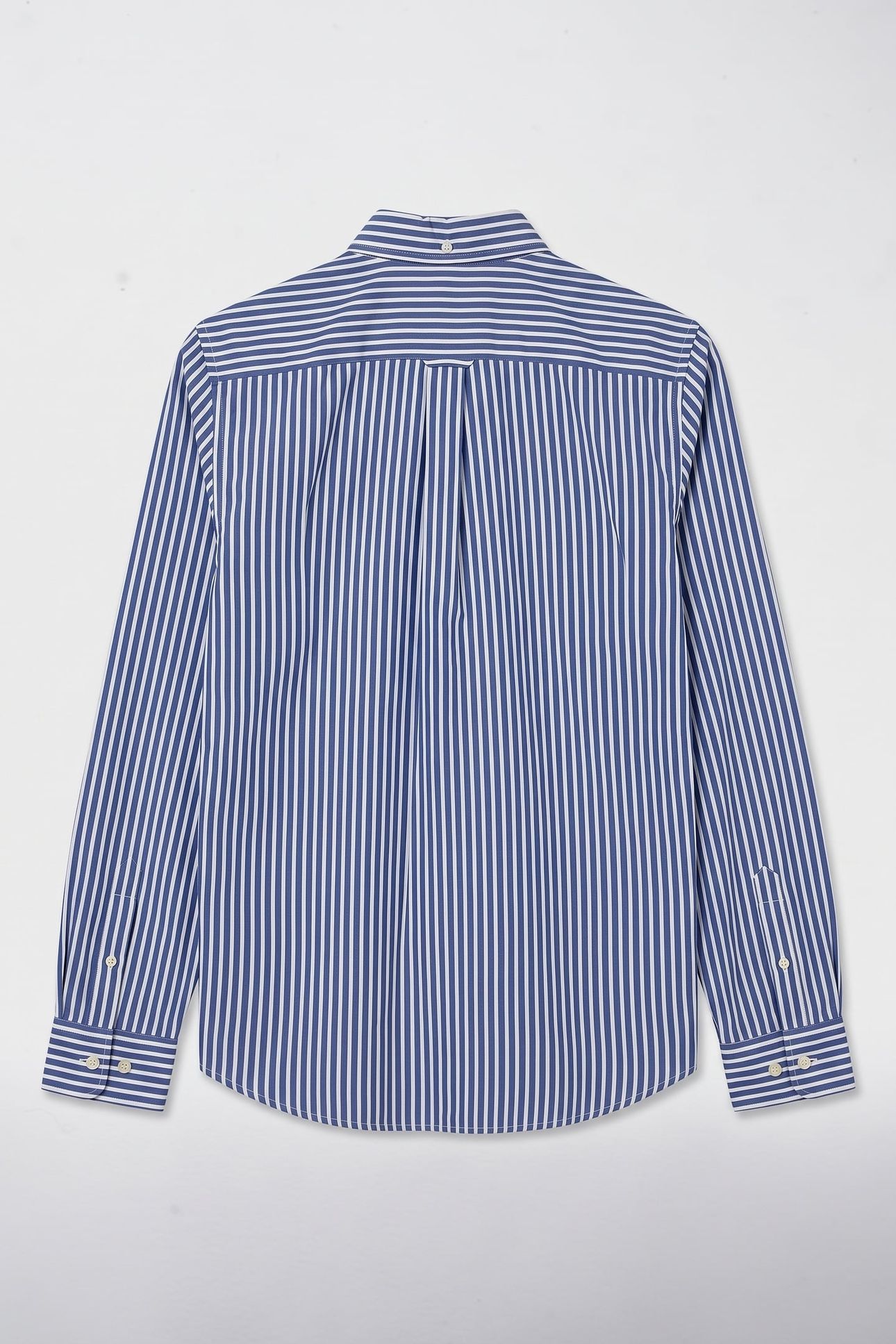 TEEN UNISEX STRIPED SHIELD POPLIN SHIRT COLLEGE BLUE 3
