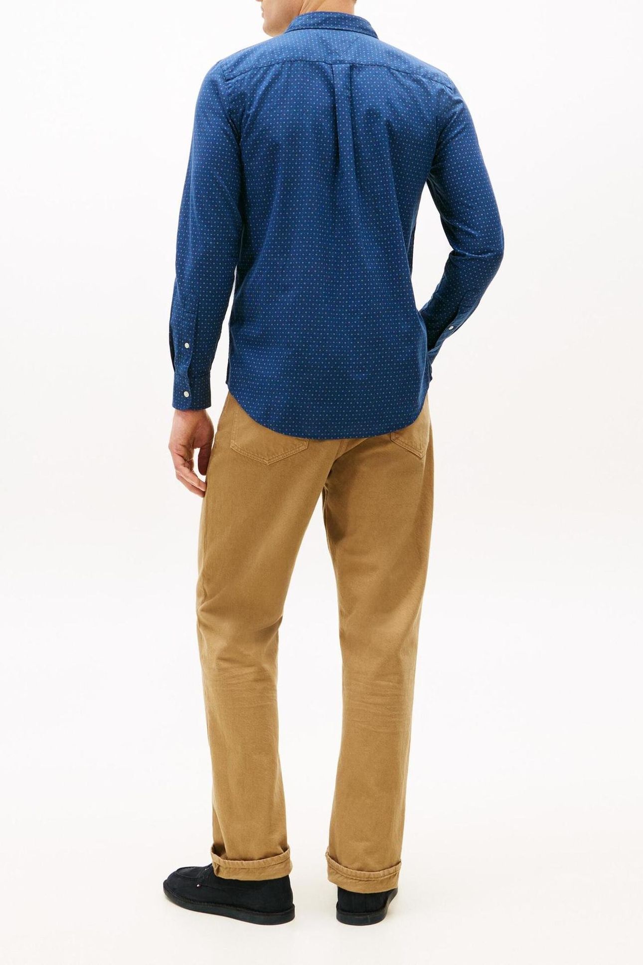 FLEX POPLIN MINI PRINT SHIRT AEGEAN SEA 2