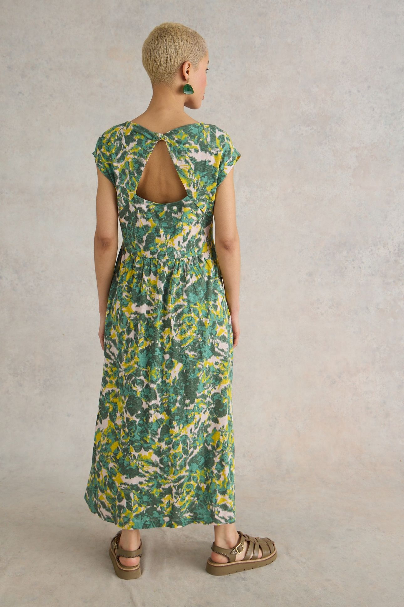 ADDISON COTTON JERSEY DRESS TEAL PR 3