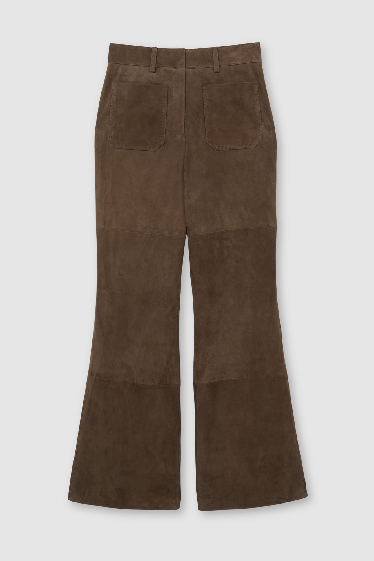 SUEDE FLARE TROUSER TAUPE NEUTRAL 5