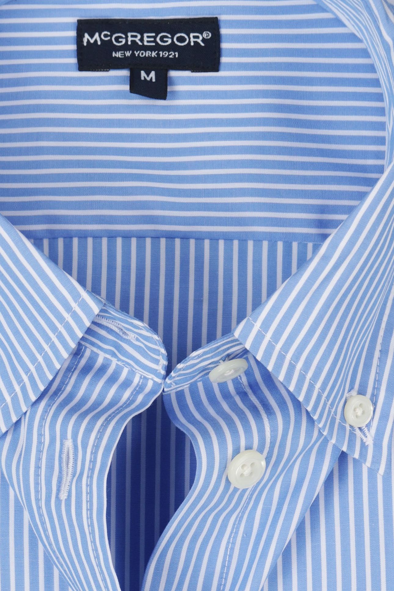 POPLIN STRIPE SHIRT MEDIUM BLUE 6