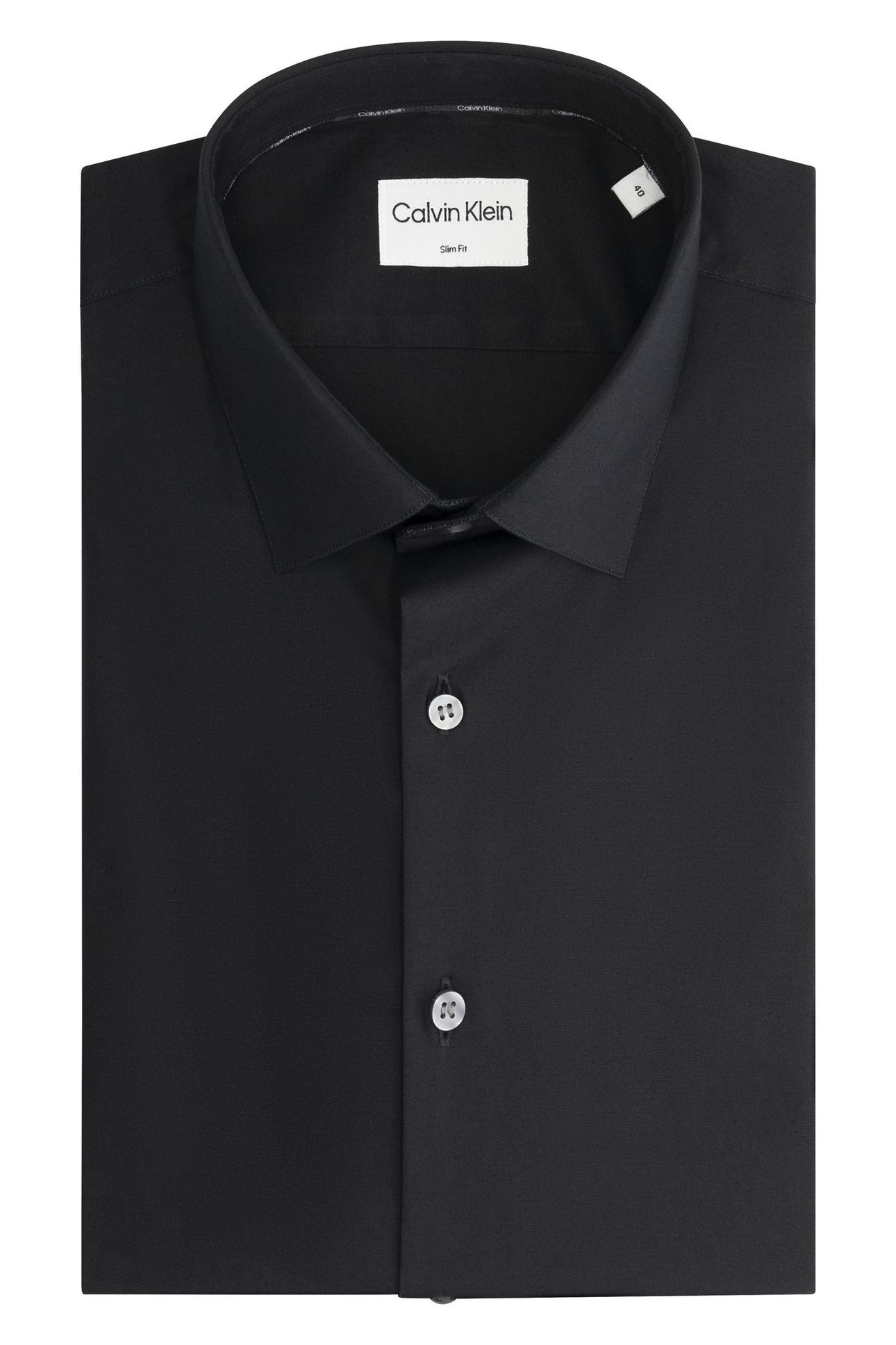 SLIM ESSENTIAL POPLIN SHIRT BLACK 5