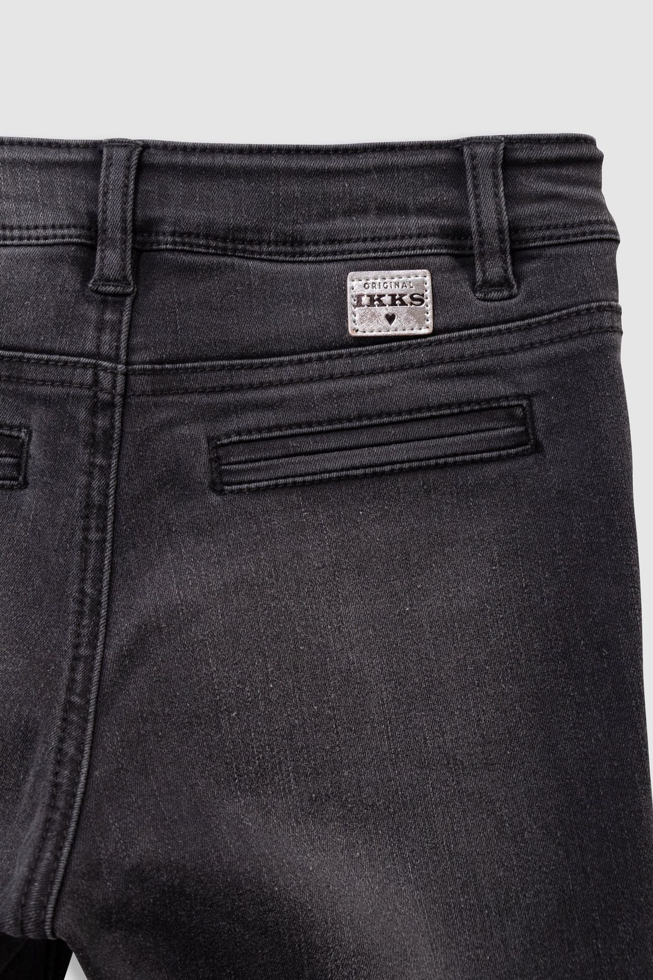 GIRLS’ GREY FLARED JEANS WITH VISIBLE BUTTONS 4