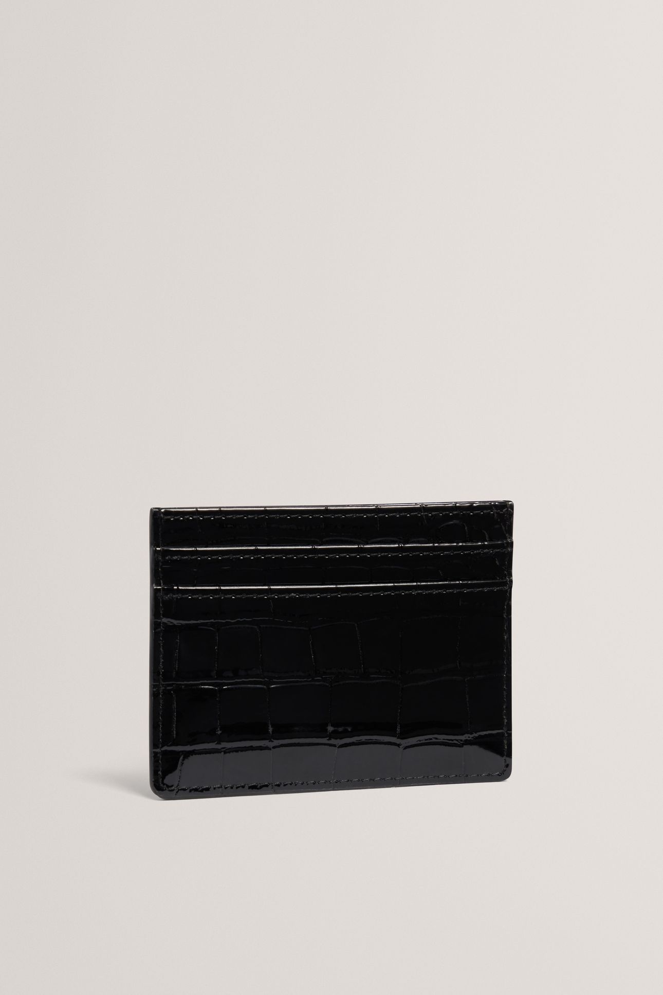 CROC EFFECT CARD HOLDER BLACK 2