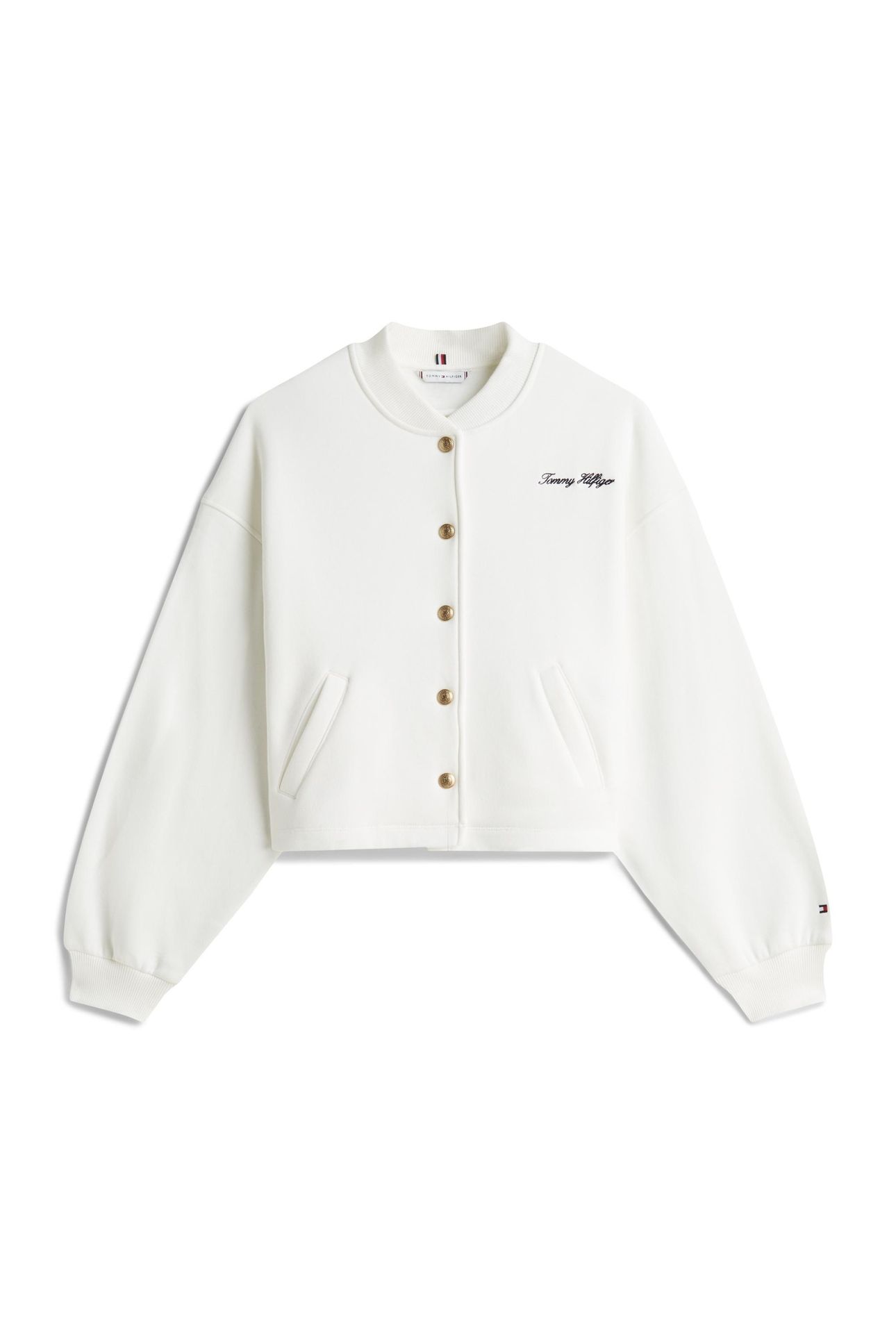 GOLD BUTTON HWK BOMBER ECRU 1