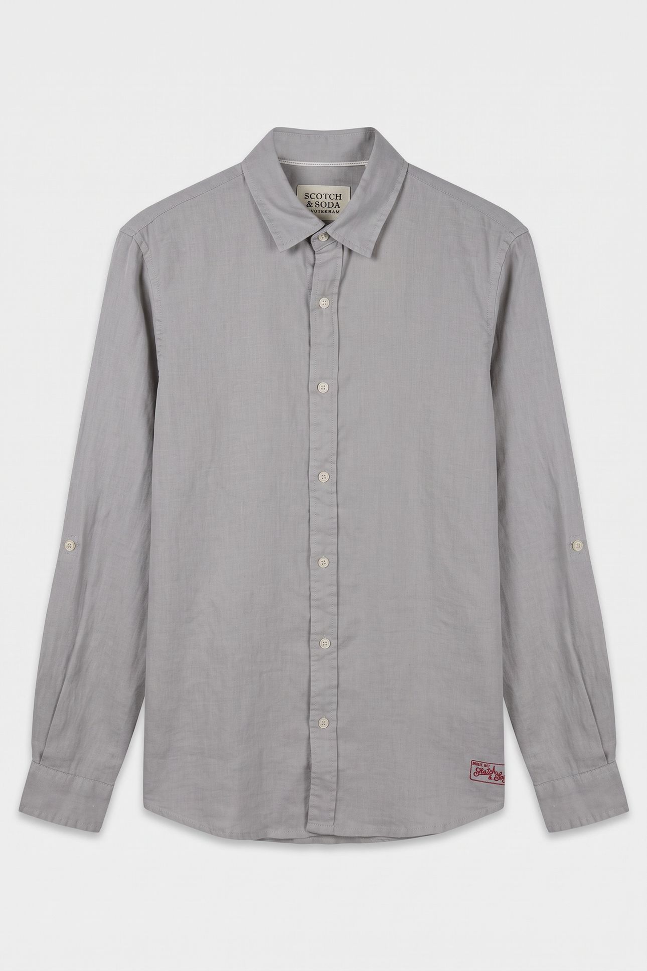 SEASONAL CORE LINEN REGULARFIT SHIRT MEDIUM GREY 3