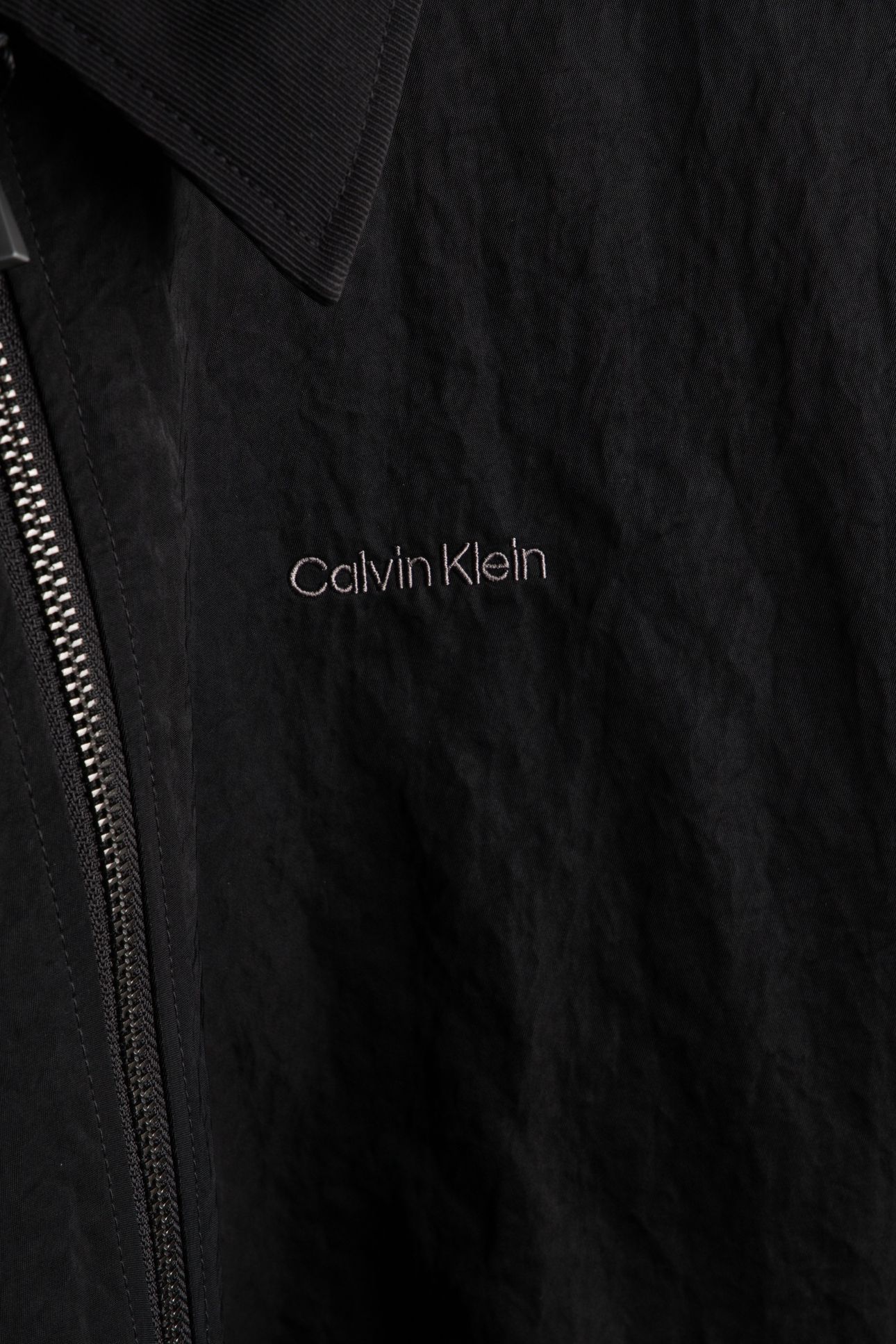 LS NYLON COLLARED JACKET BLACK 4