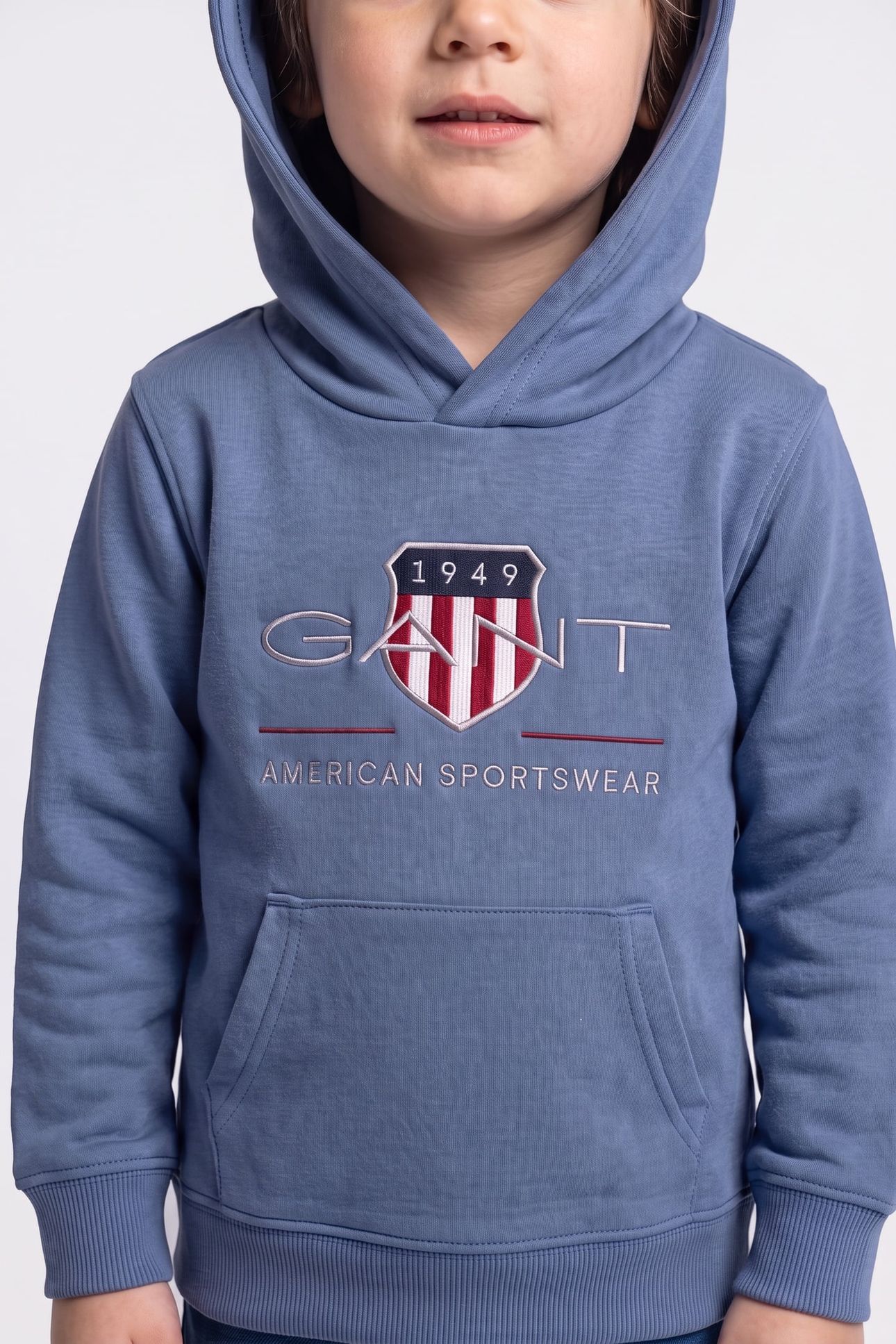 TEEN UNISEX ARCHIVE SHIELD HOODIE VINTAGE BLUE 3