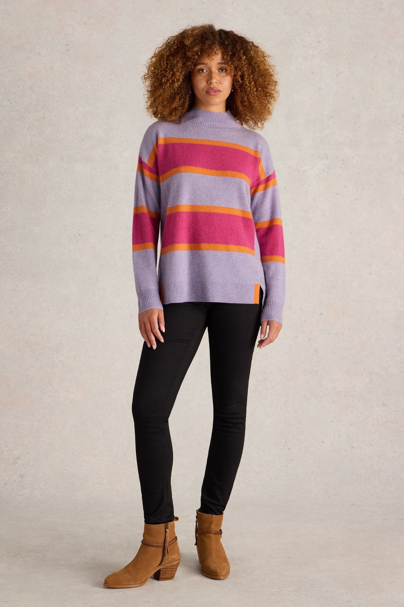 HOLLY HIGH NK STRP CASH JUMP PURPLE MLT 2