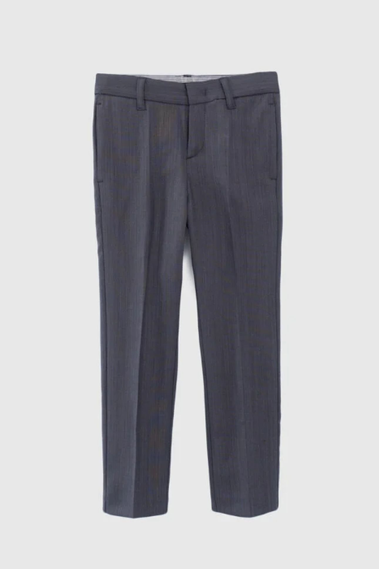 BOYS' NAVY SEMI_PLAIN SUIT TROUSERS 1