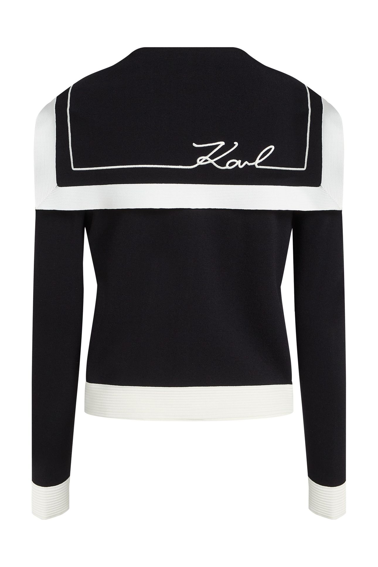 NAUTICAL KNIT CARDIGAN BLACK/WHITE 2