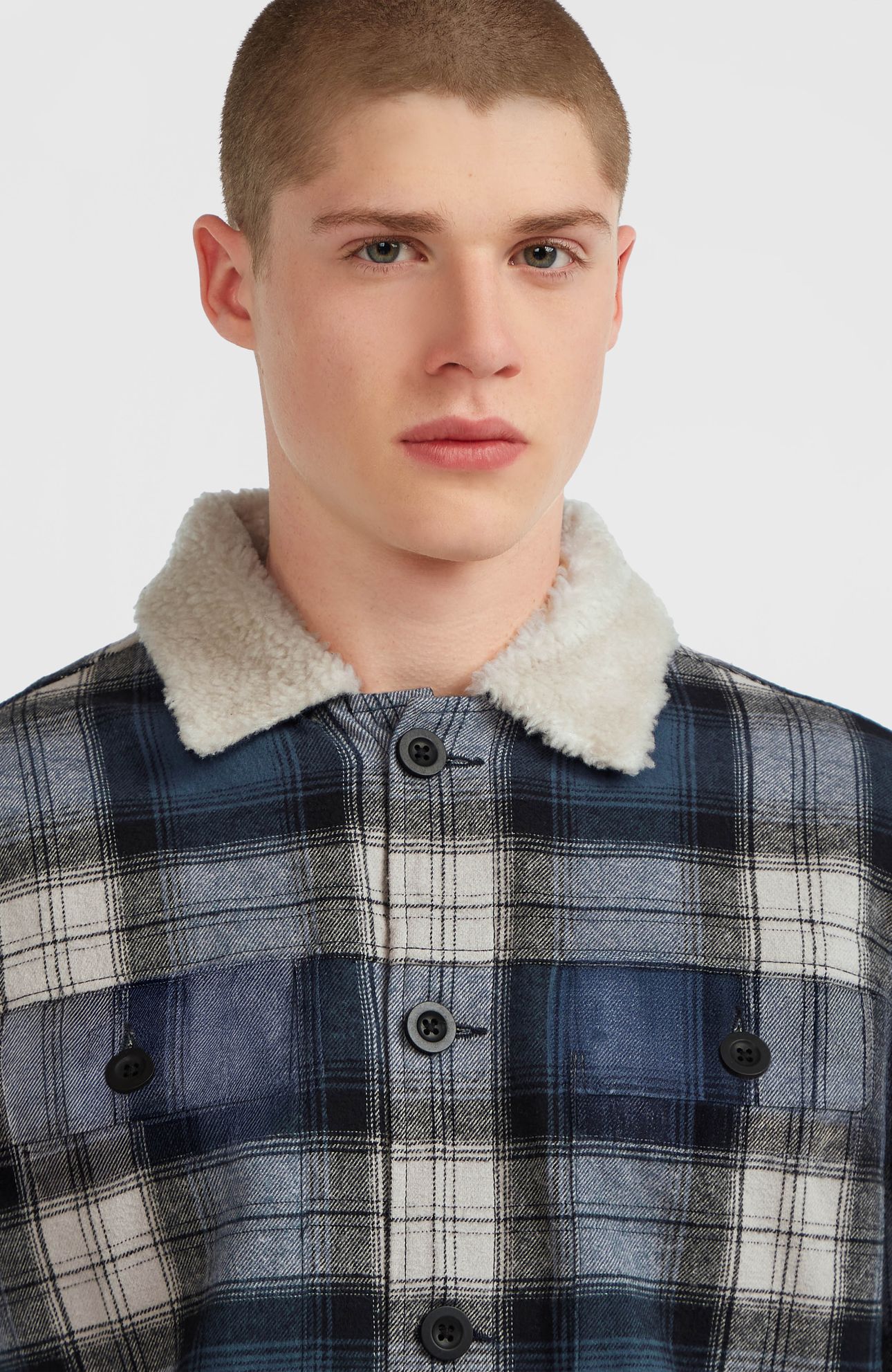 O'RIGINALS FLEECE LINED JACKET MOZART BLUE CHECK 8