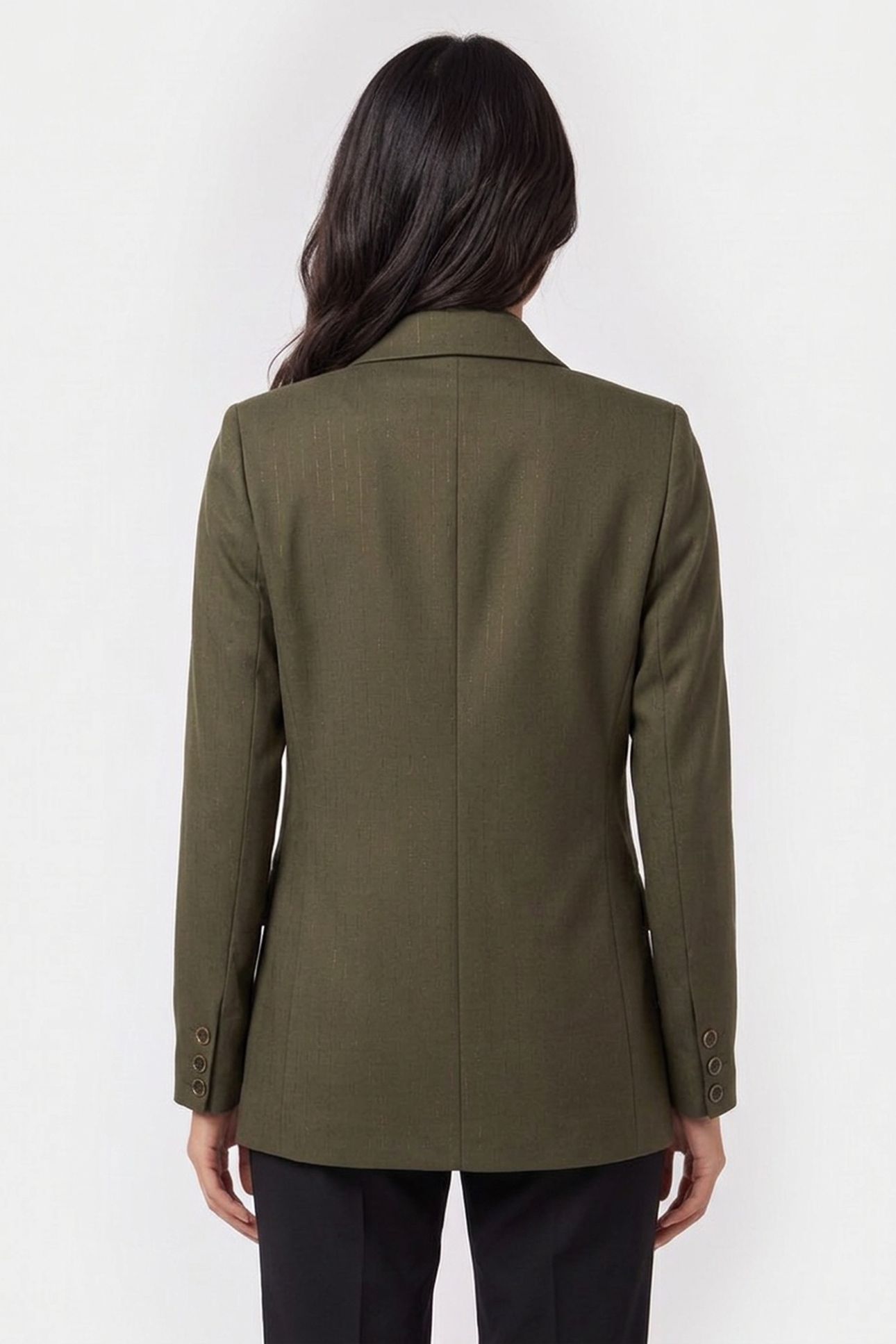 VILLON - GREEN SUIT JACKET WITH LUREX TENNIS STRIPES 2