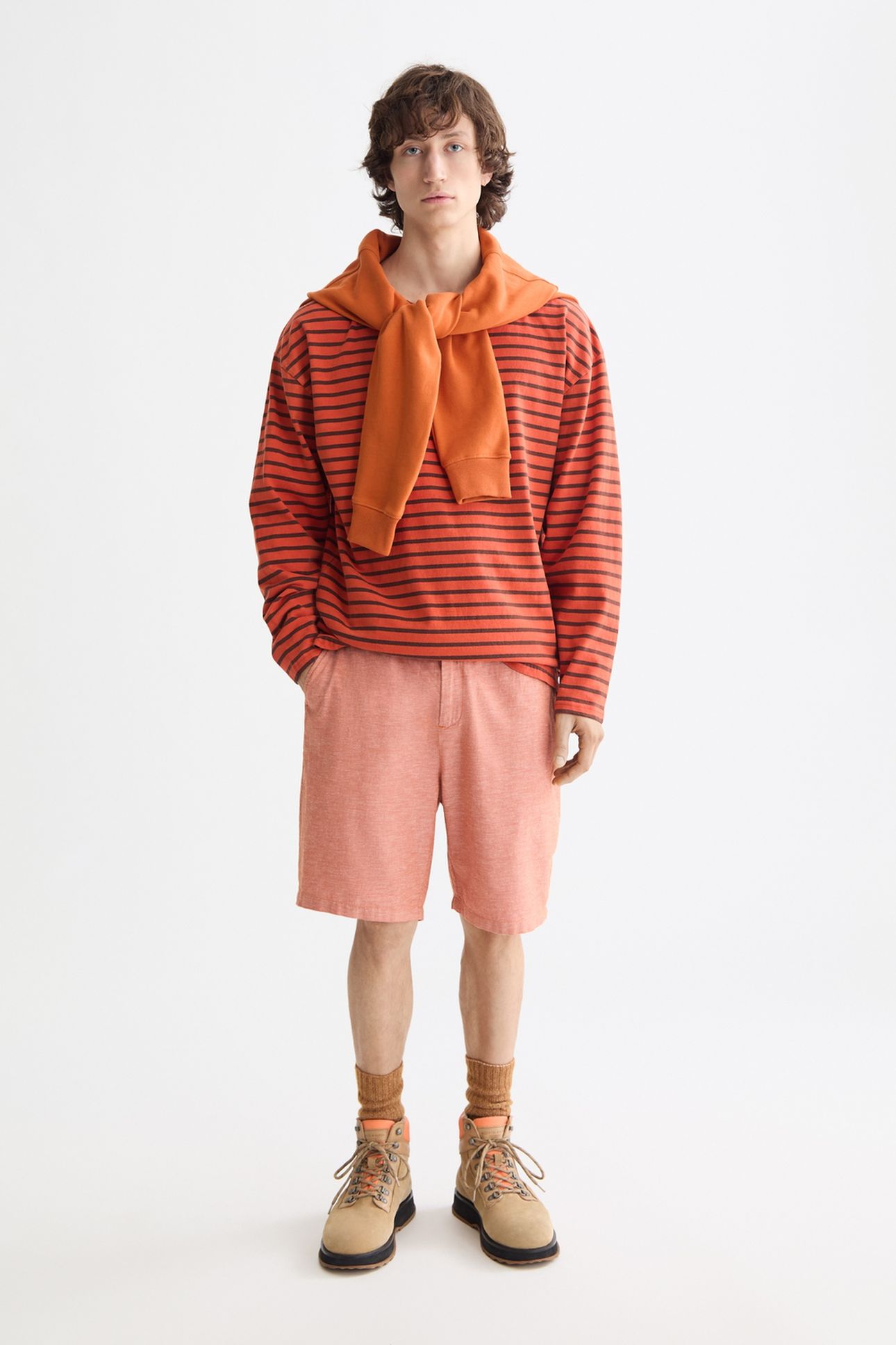 SEASONAL CORE - FAVE - COTTON LINEN BERMUDA RUST 3