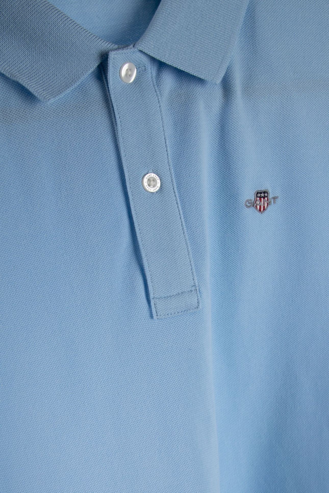 TEEN UNISEX SHIELD PIQUE SS POLO SHIRT SKY BLUE 4