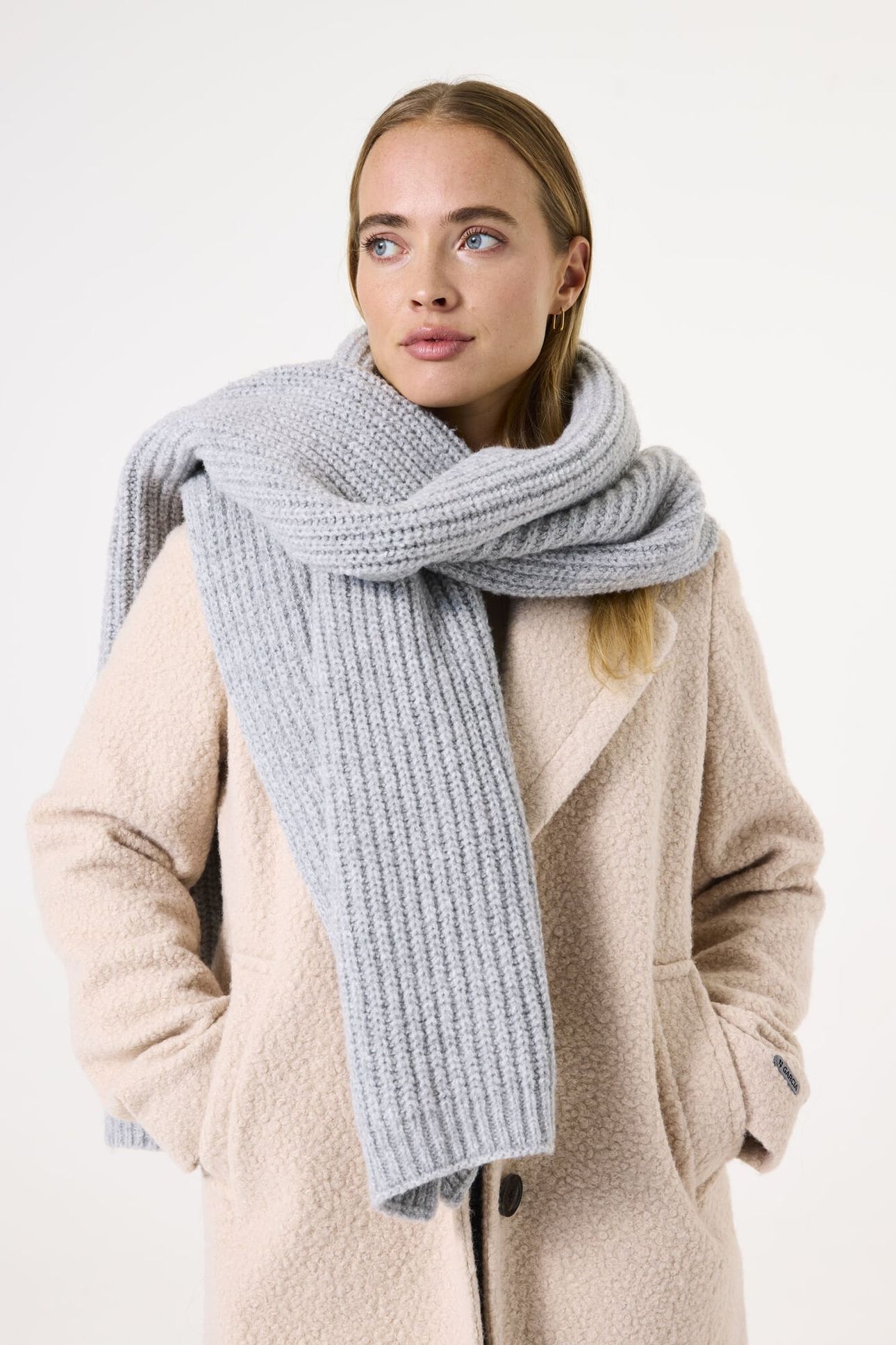 LADIES SCARF GREY MELEE 2