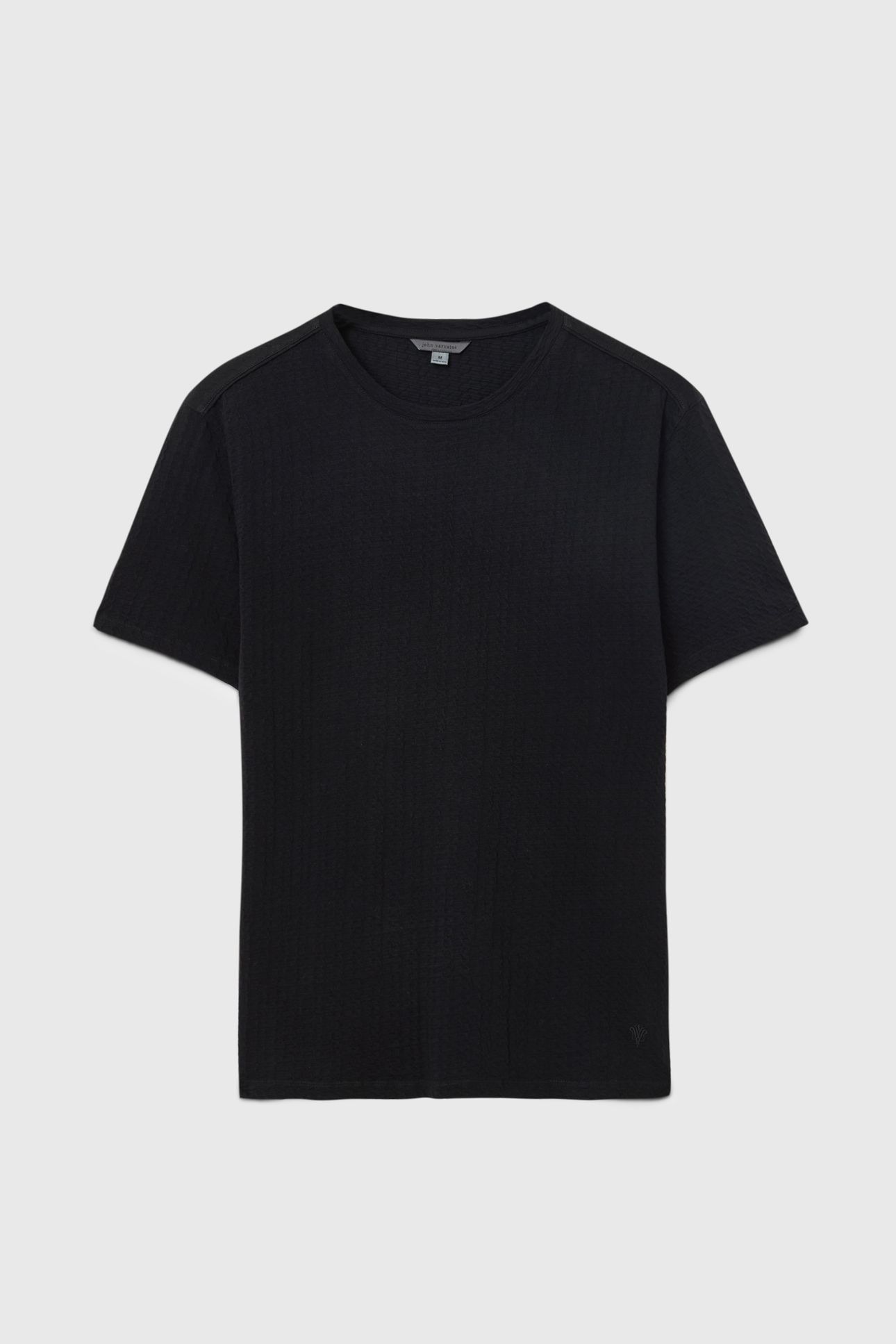 BRASSE SS CREW W CHAIN TEXTURE BLACK 2