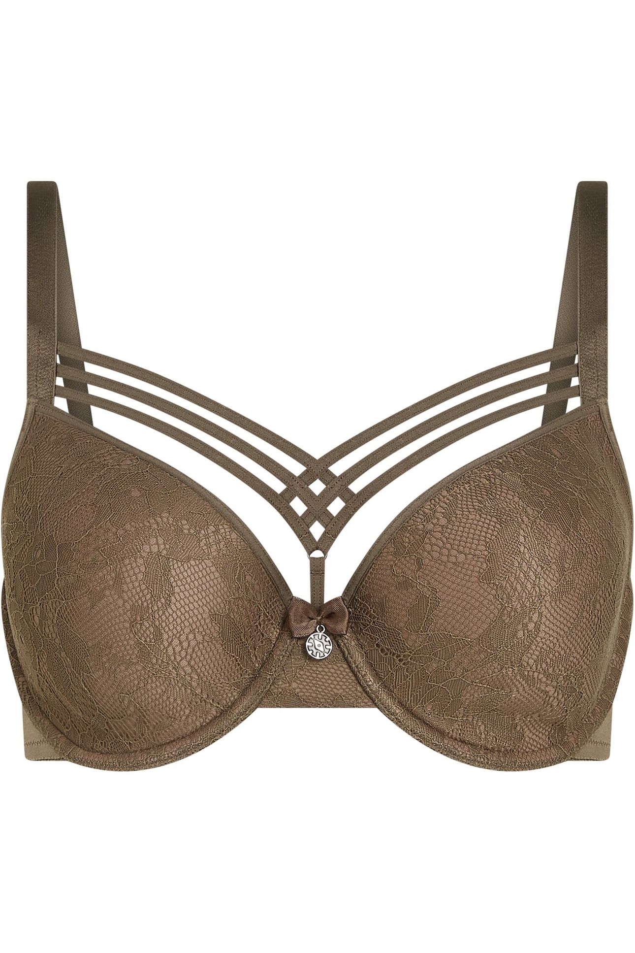 DAME DE PARIS CAPPUCINO BROWN PLUNGE BRA 2