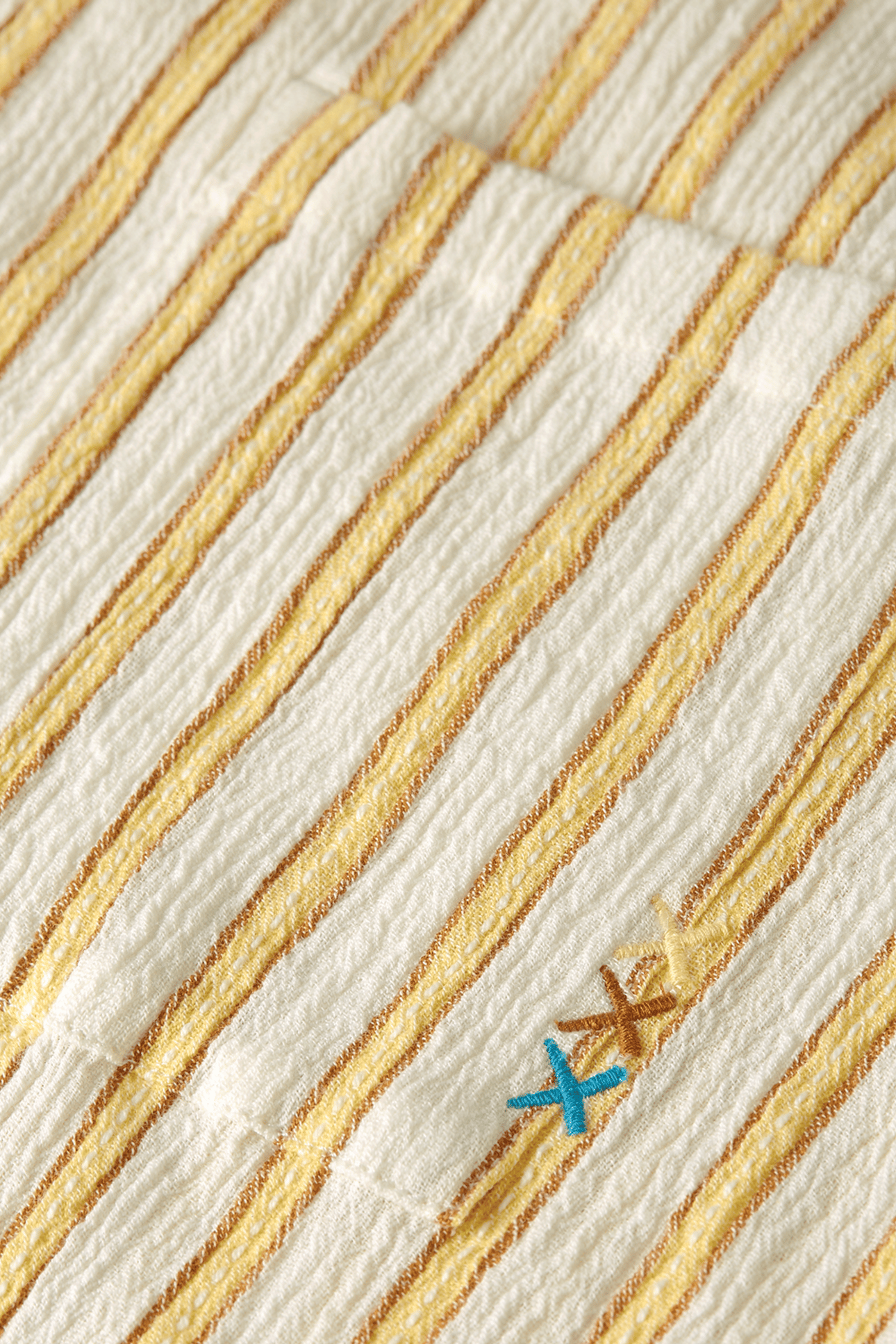 STRIPED CRINKLE STRUCTURE REGULARFIT SHIRT MED YELLOW 3