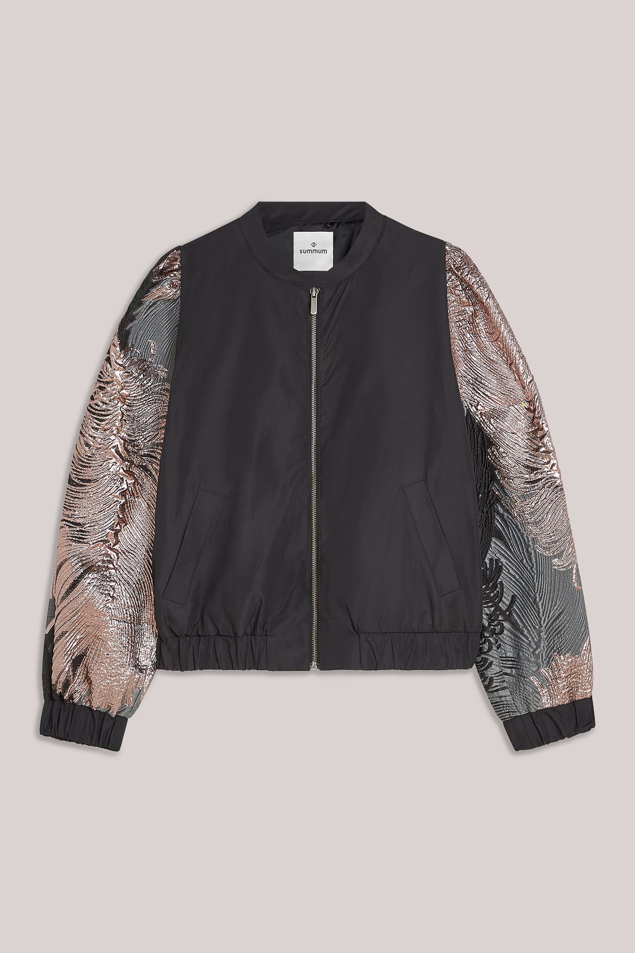 BOMBER JACKET LEAVES JACQUARD PRINTS 4