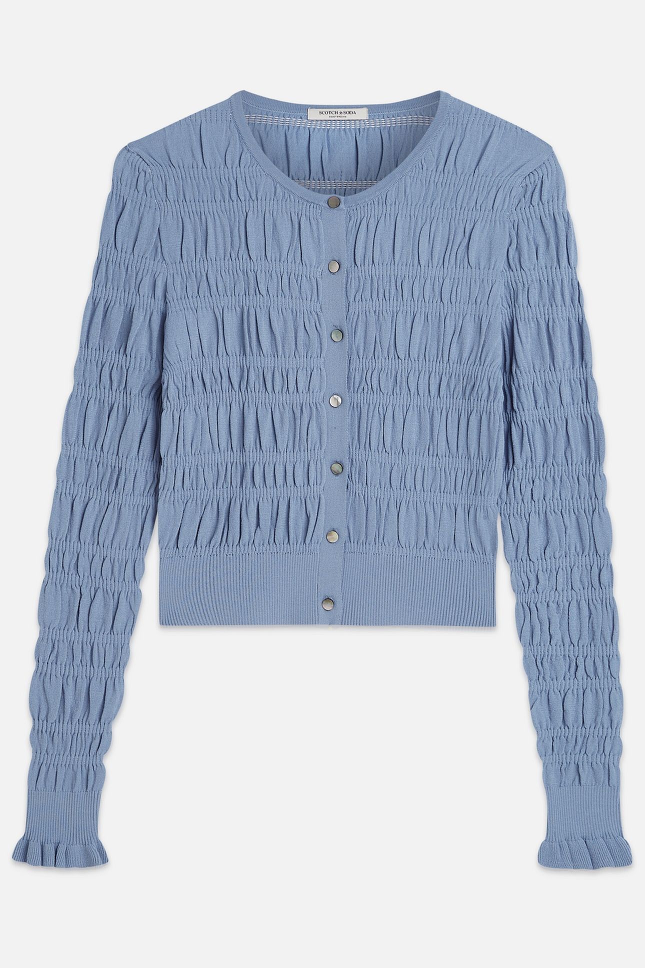 SMOCK STITCH CREW NECK CARDIGAN INFINITY 1